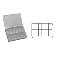 Пластиковые вспом. ящики с перегородками и крышками на петлях