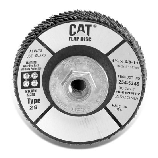 254-5345: Высокоплотный циркониевый абразивный круг со ступицей 5/8–11
