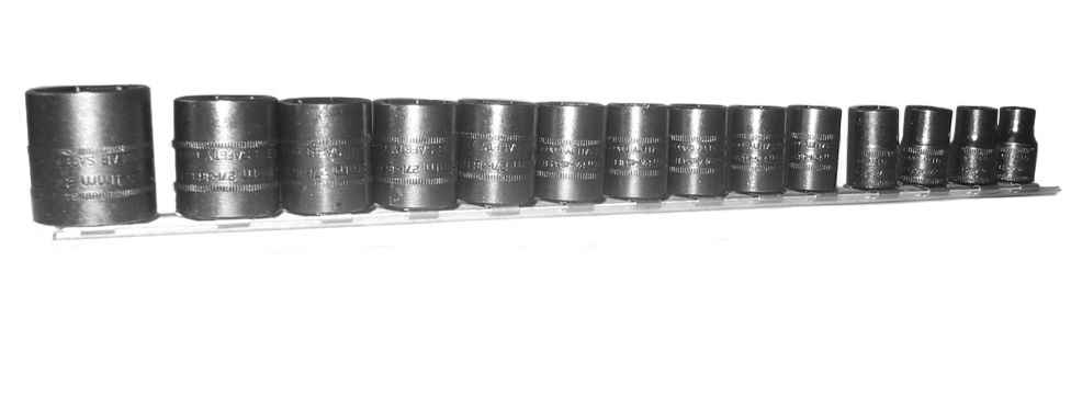 Набор сменных головок, размеры в метрической системе