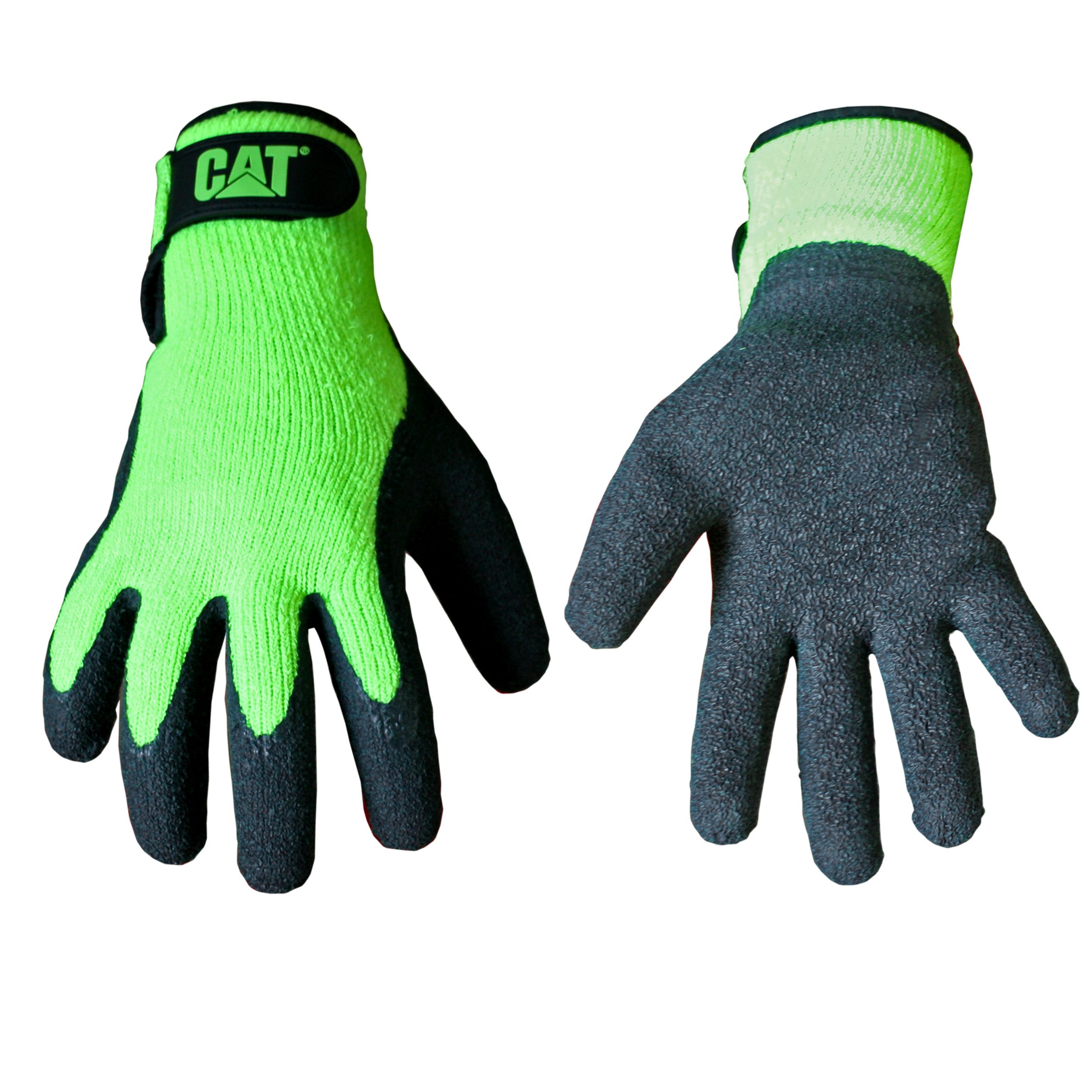 Вязаные перчатки с нитриловым покрытием, сигнальные