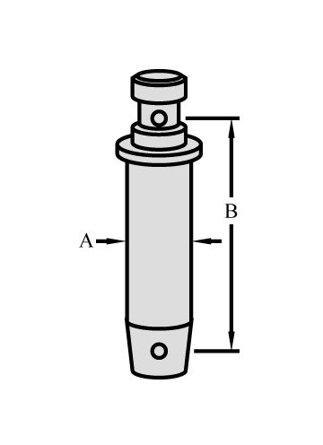 Штифт тягового бруса и шплинтуемый штифт/тип II