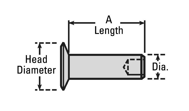Заклепка с плоской головкой