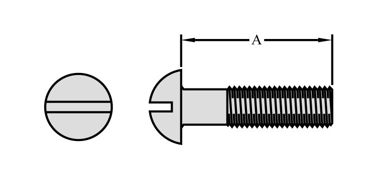 Крепежные винты с полукруглой головкой