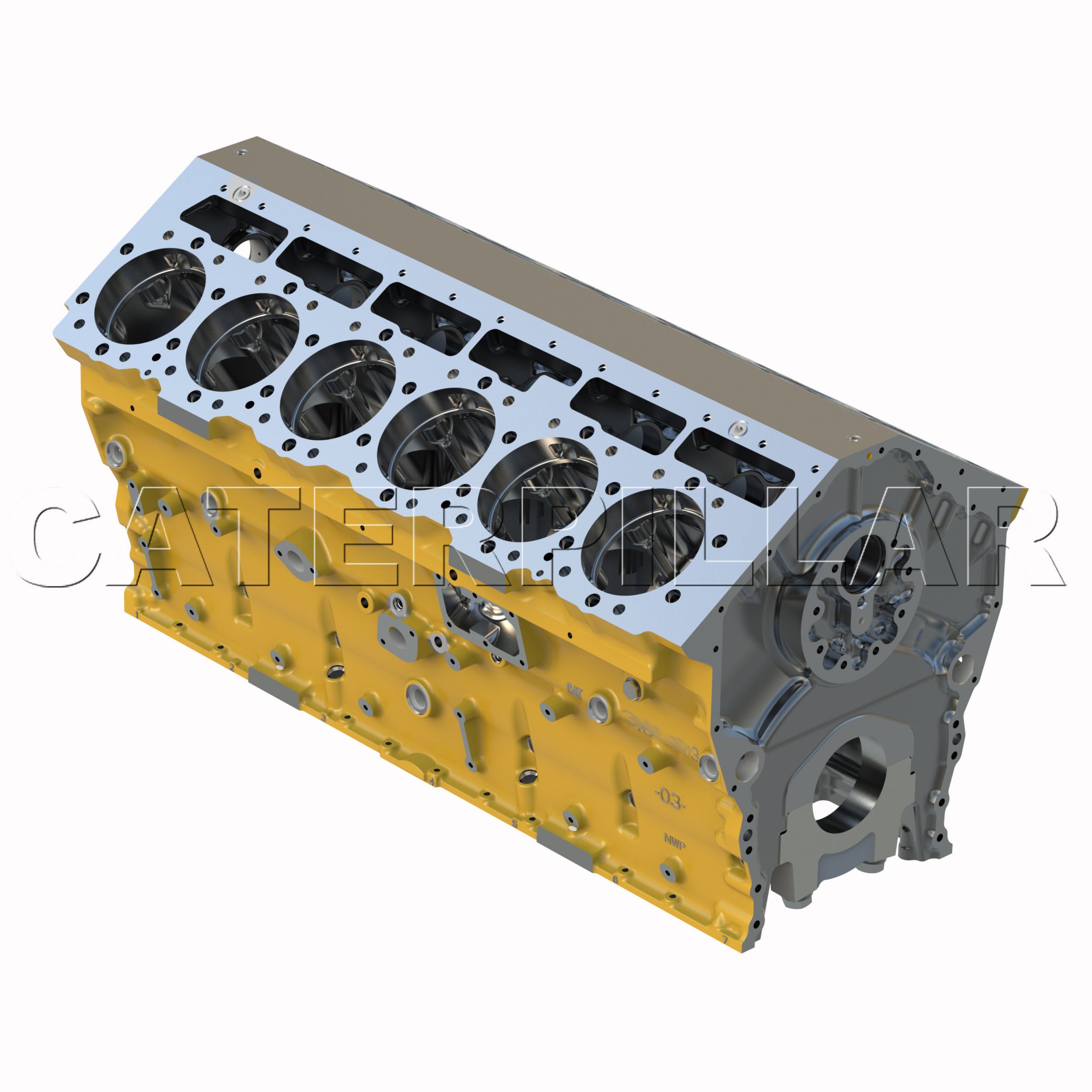 348-9904: 1177.30mm Overall Length Cylinder Block | Cat