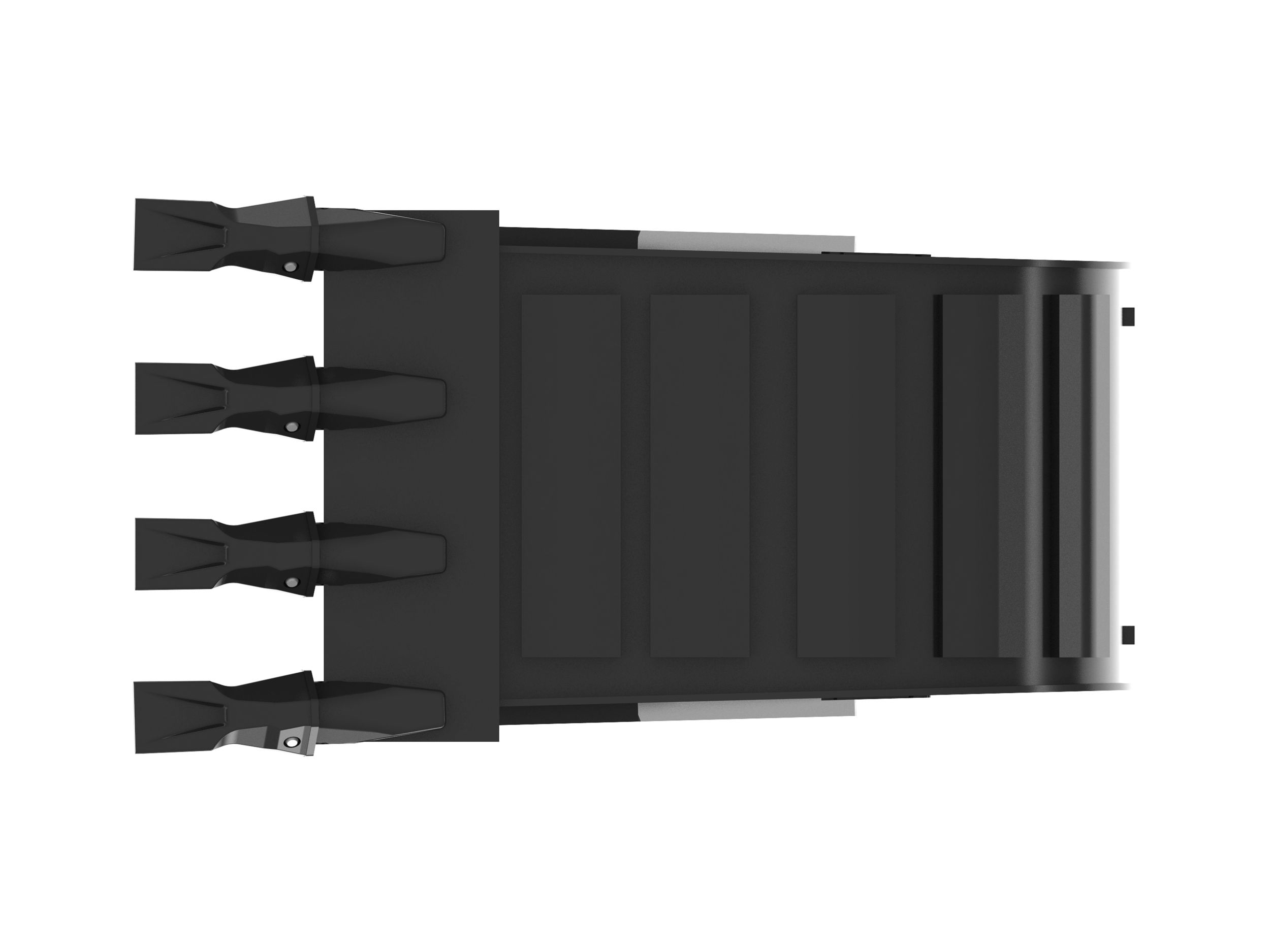 457 мм (18 дюймов), на пальцах