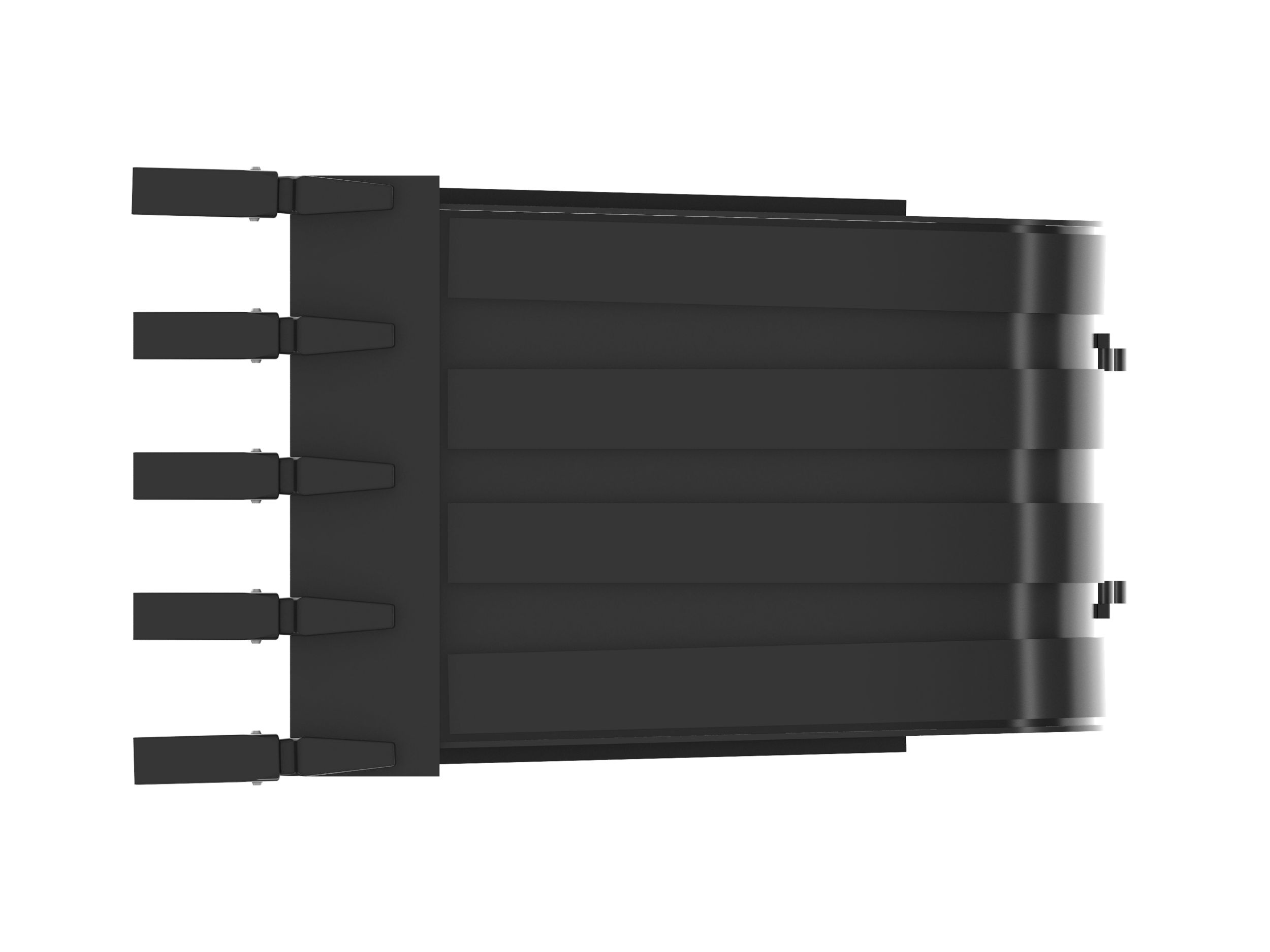 610 мм (24 дюйма), на пальцах