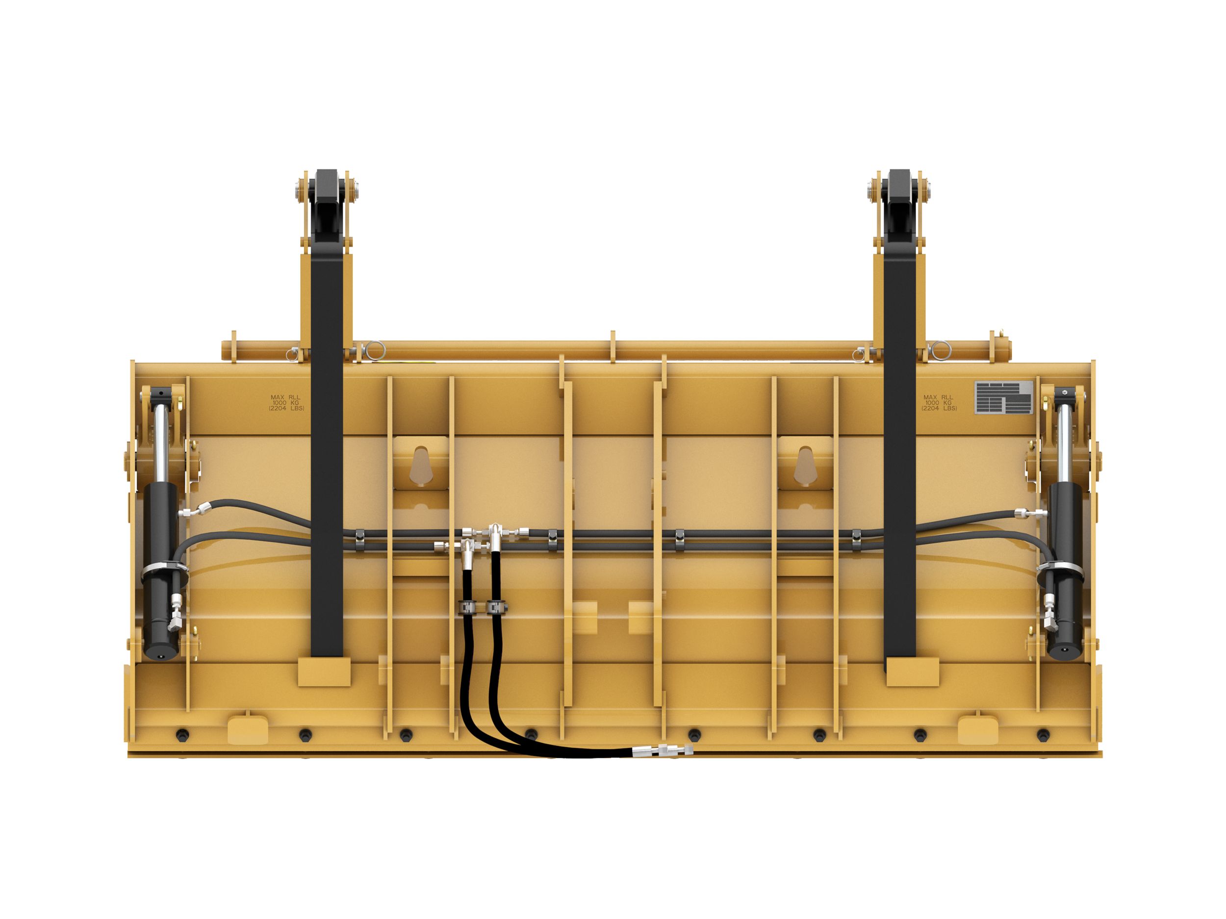 1.1 m3 (1.4 yd3), Single Tilt Pin On, Bolt-On Cutting Edge, Forks 