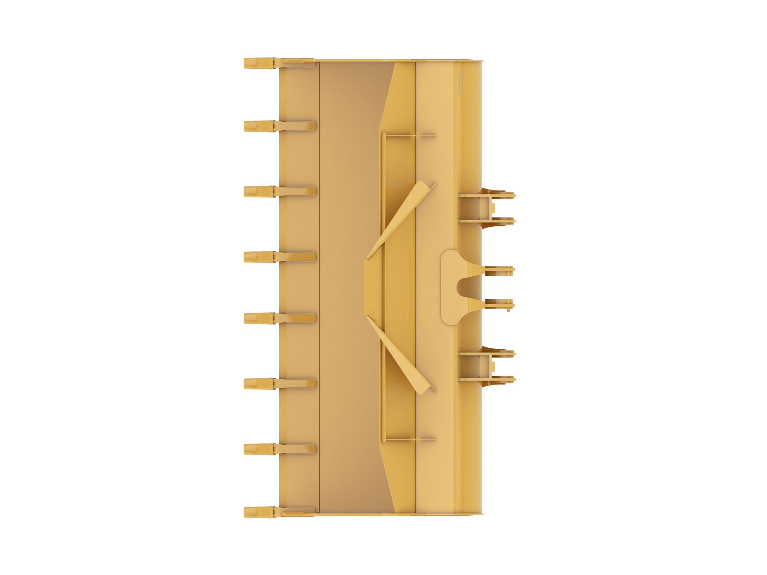 493-1855: 2,9 m3 (3,8 yd3), à claveter, dents soudées