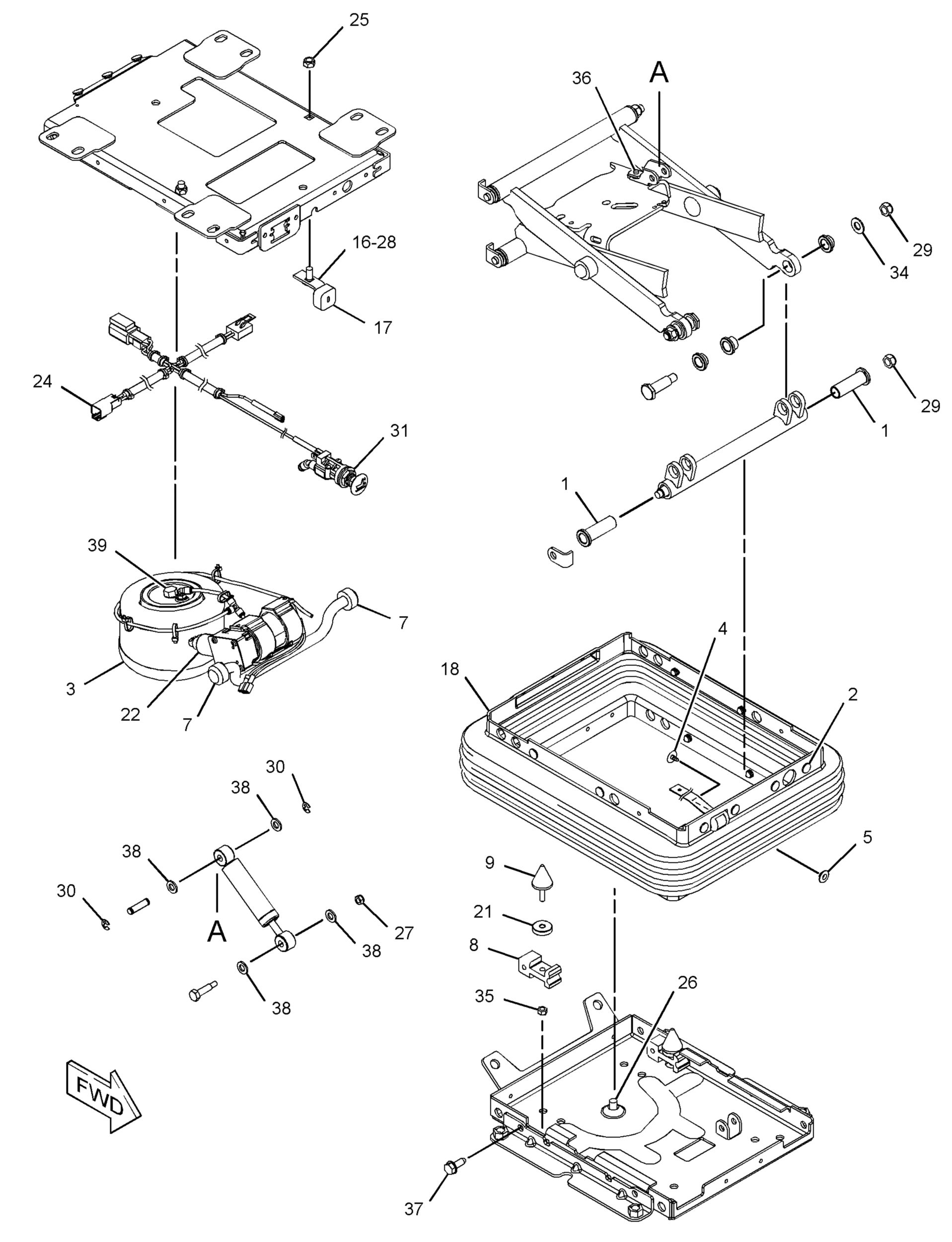 Подвеска в сборе — сиденье