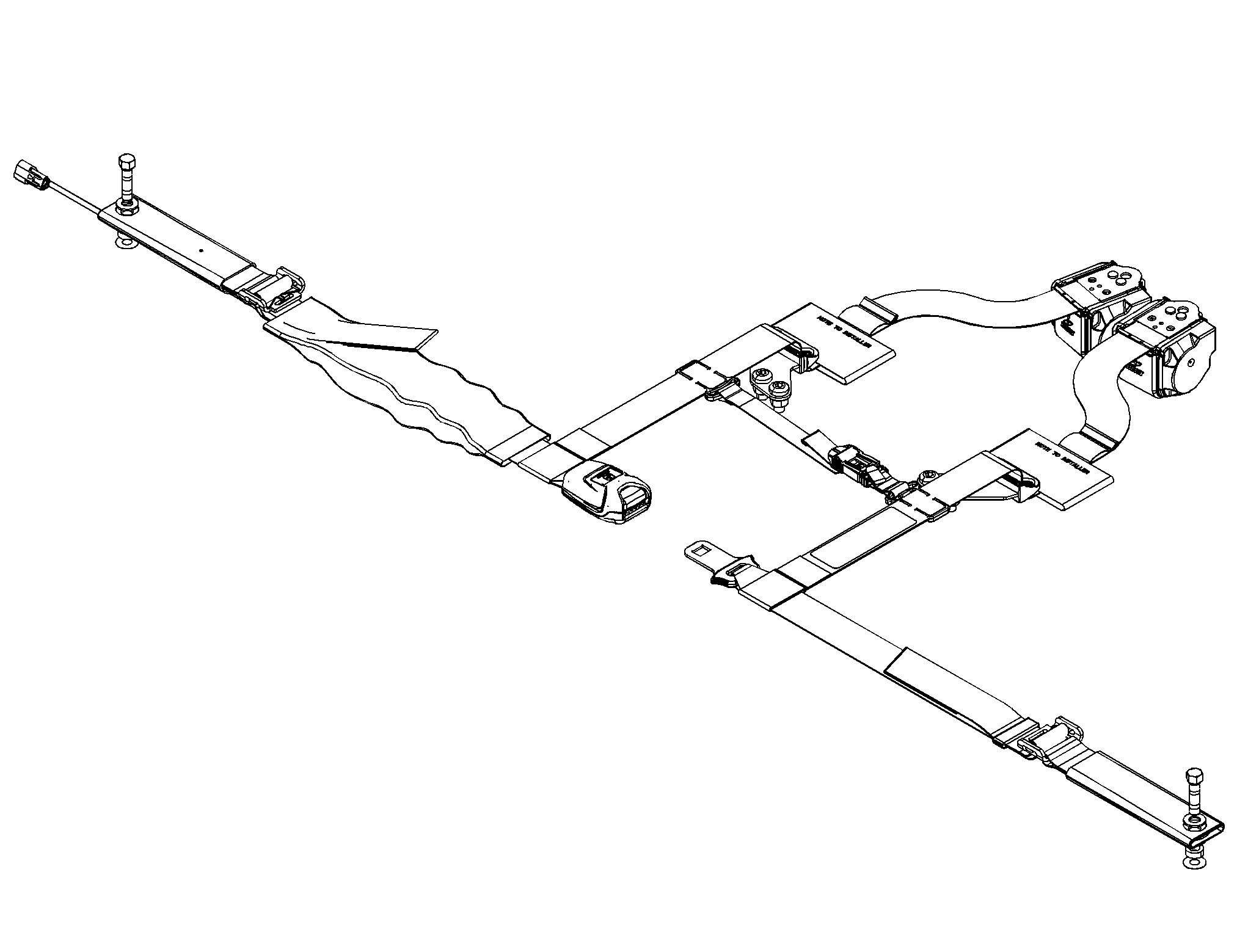 396-4065: 4-точечный ремень безопасности с инерционной катушкой