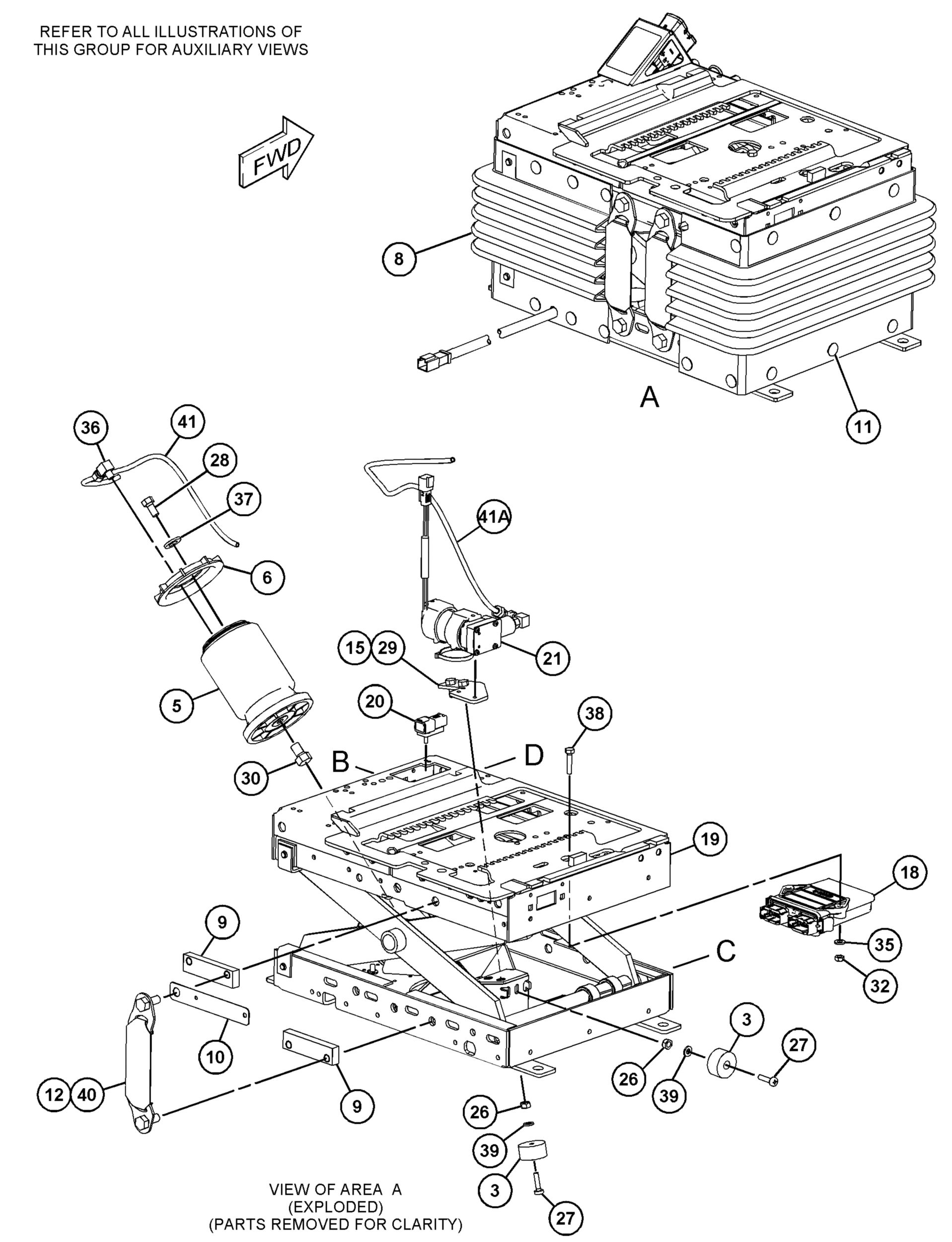 Подвеска в сборе — сиденье