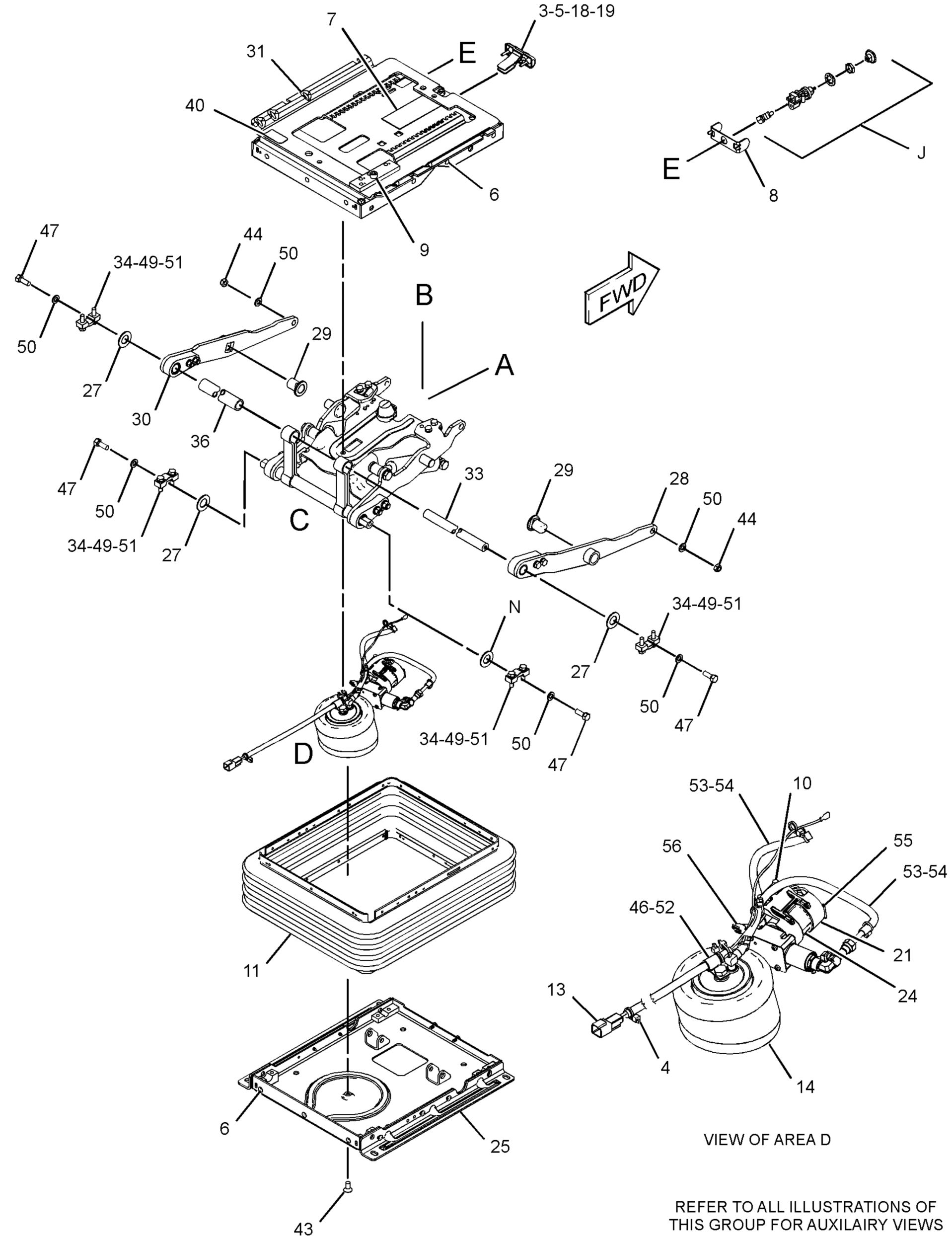 Подвеска в сборе — сиденье
