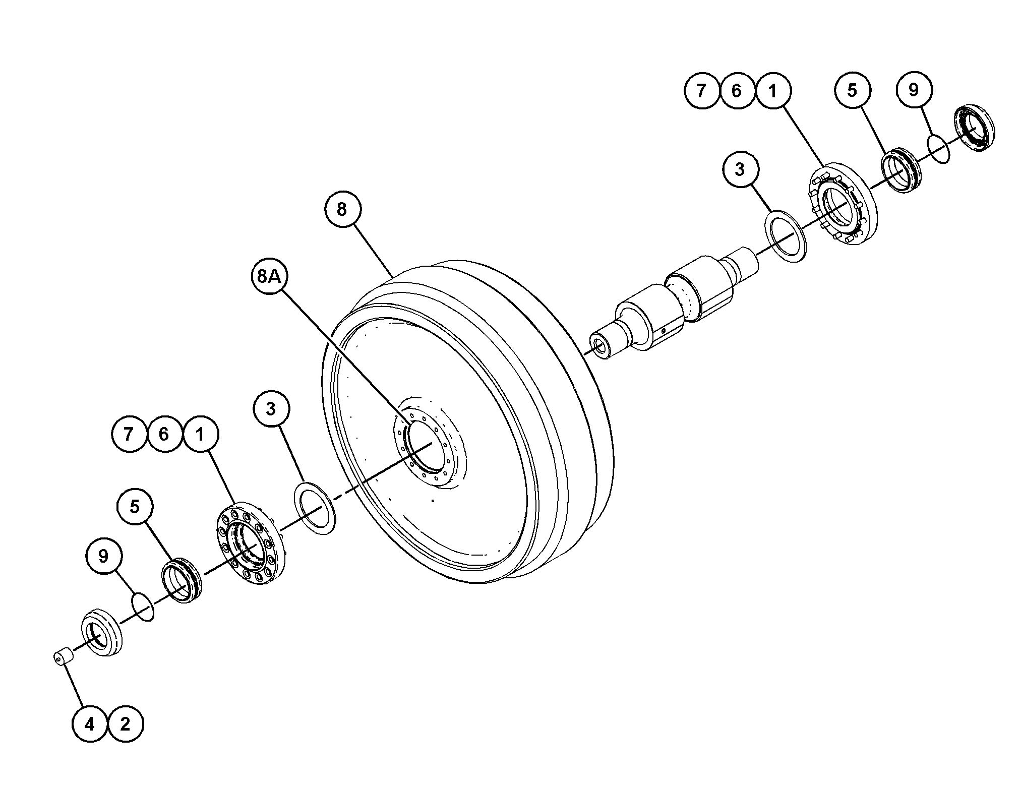 Направляющее колесо гусеничной ленты общего назначения
