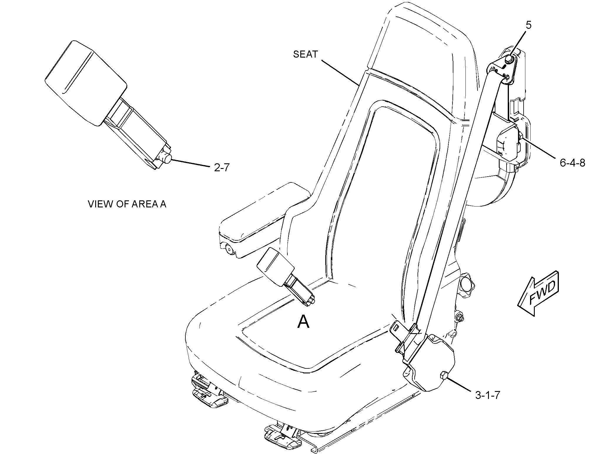 Ремень в сборе - сиденье