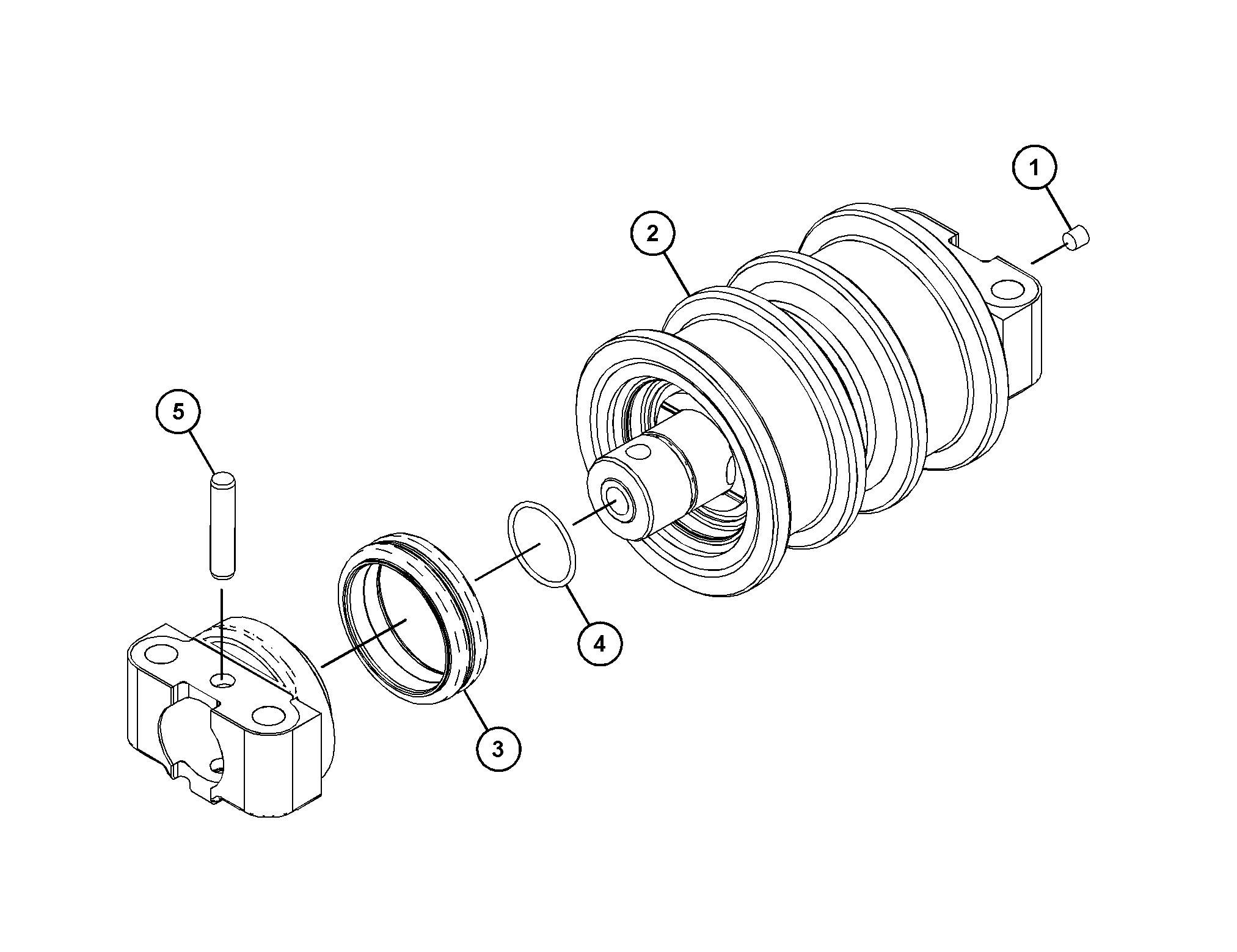 435-2895: Опорный каток гусеничной ленты для тяжелых экскаваторов