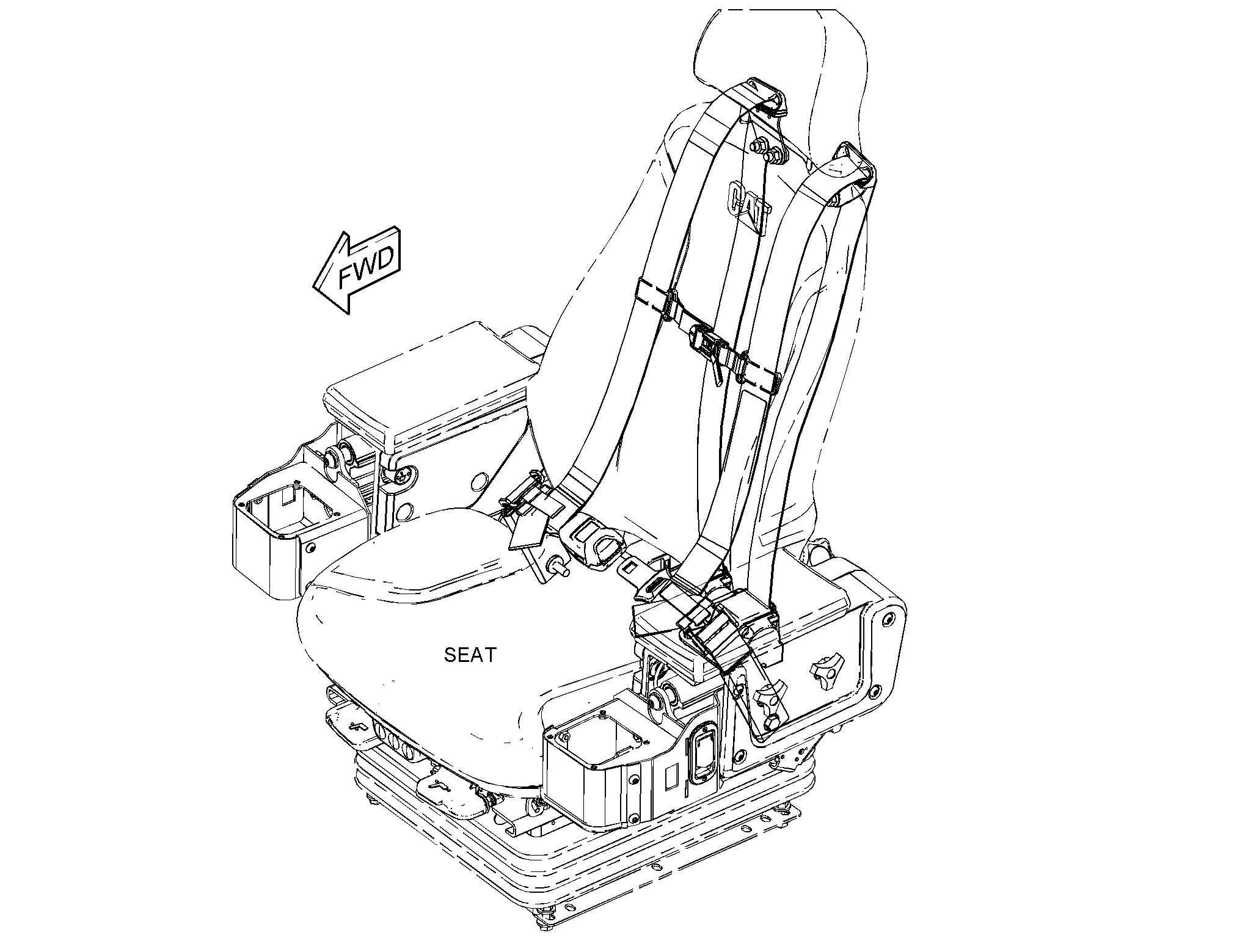 Ремень в сборе - сиденье