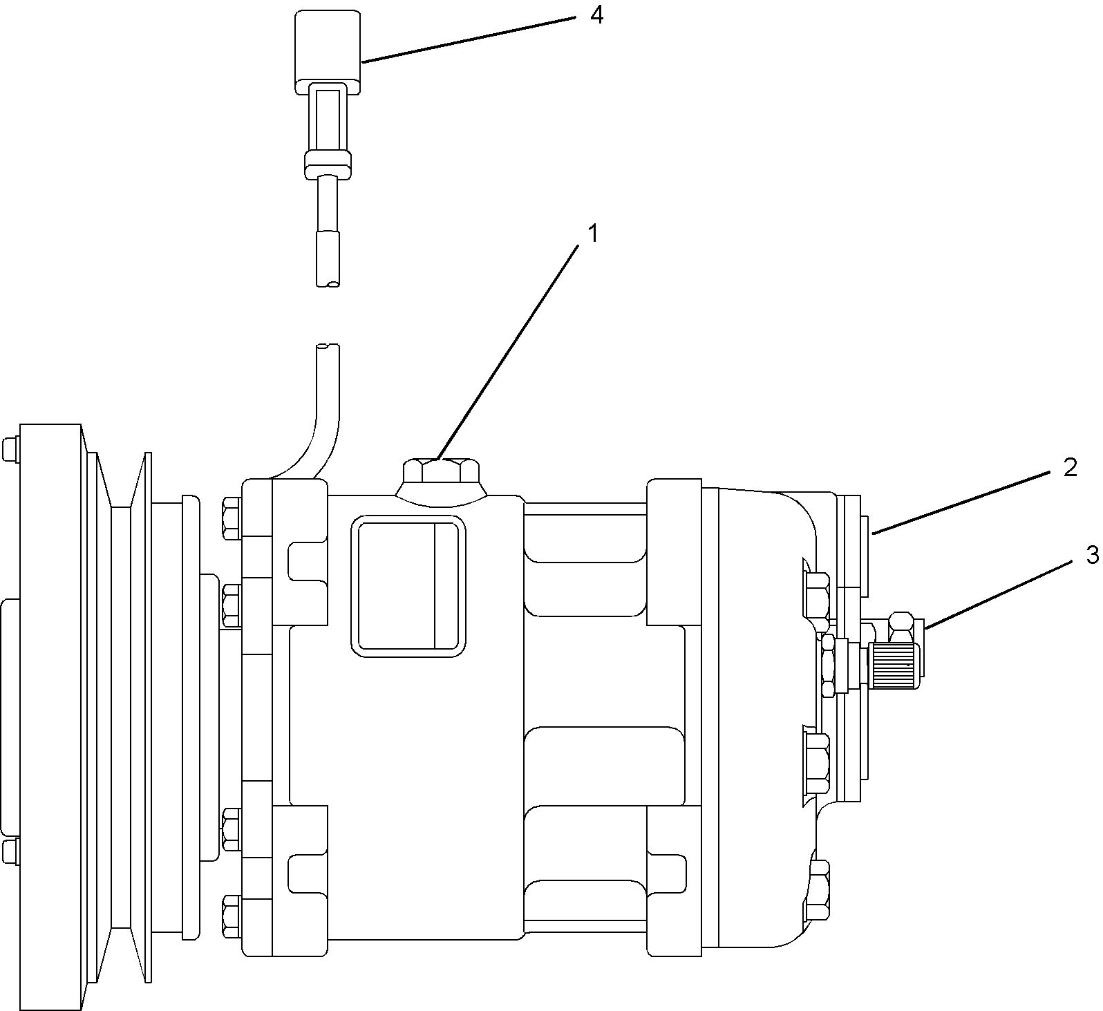 Основная муфта и компрессор хладагента, 24 В