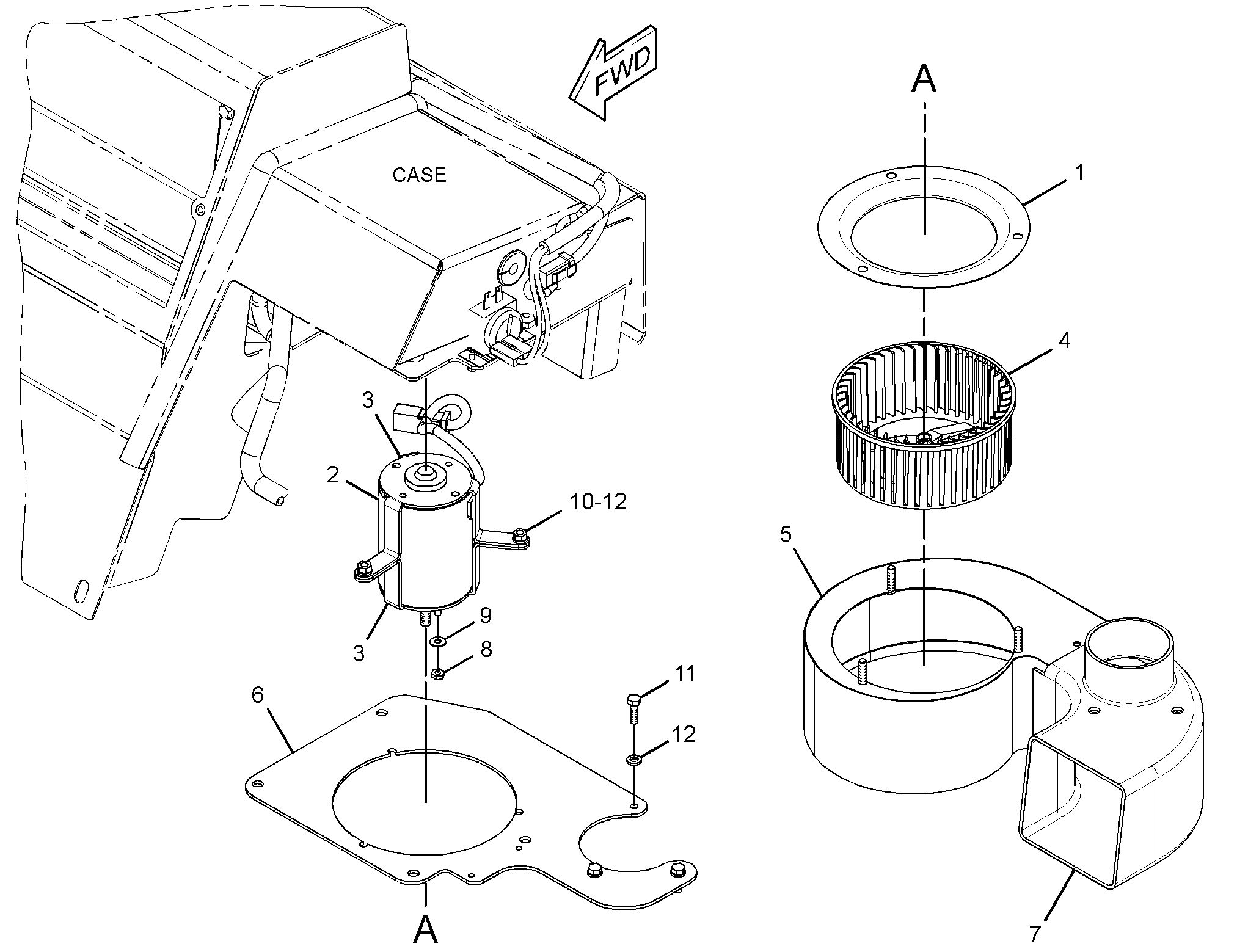 288-0672: НАГНЕТАТЕЛЬНЫЙ ВЕНТИЛЯТОР ЛЕВЫЙ