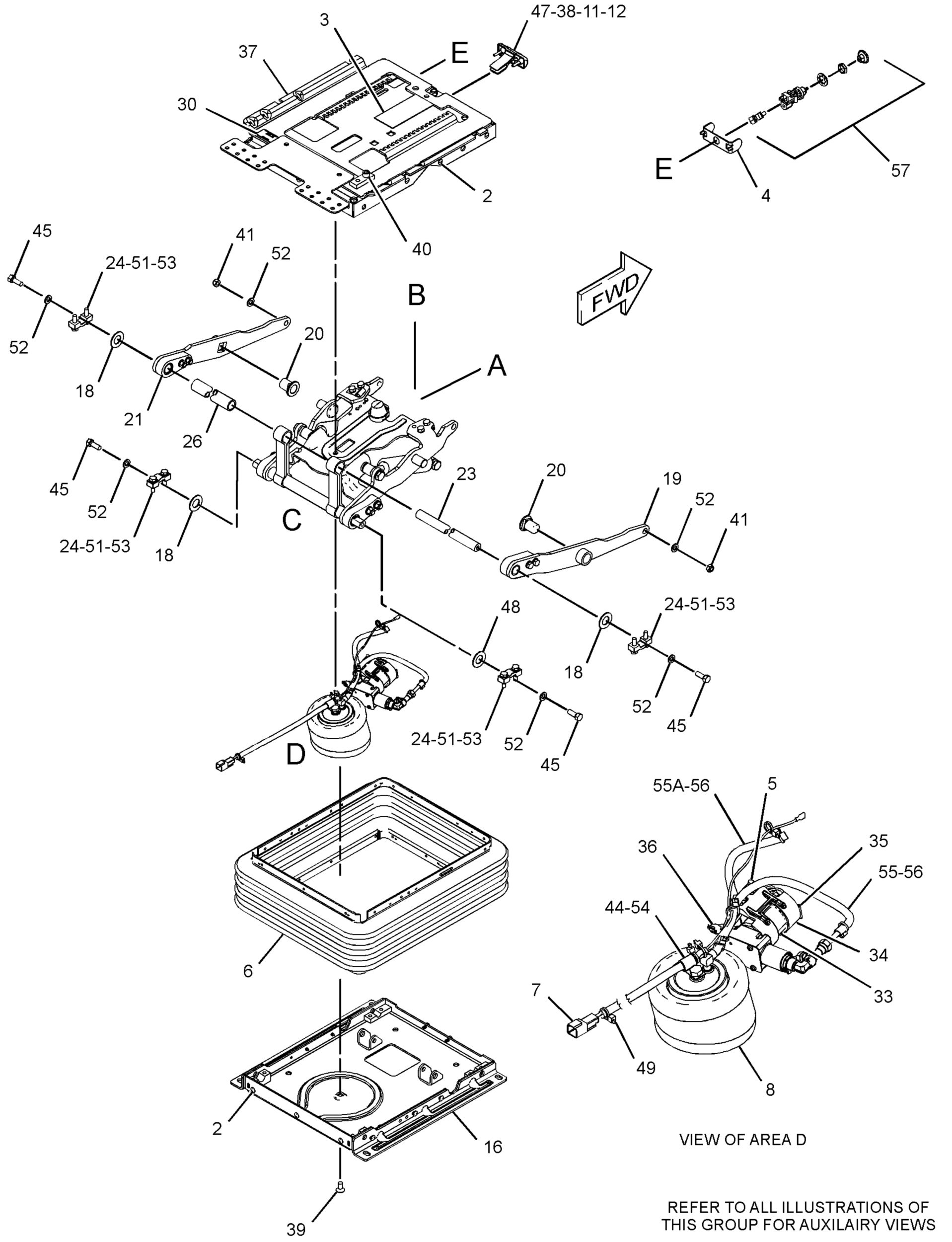 460-7325: Подвеска в сборе — сиденье