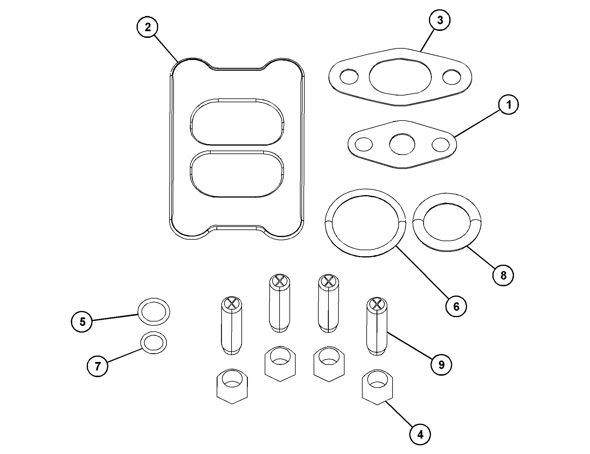 Комплект для установки турбокомпрессора