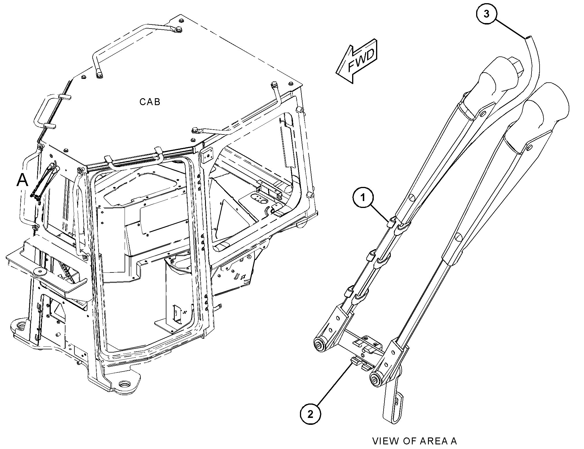 Рычаг стеклоочистителя кабины