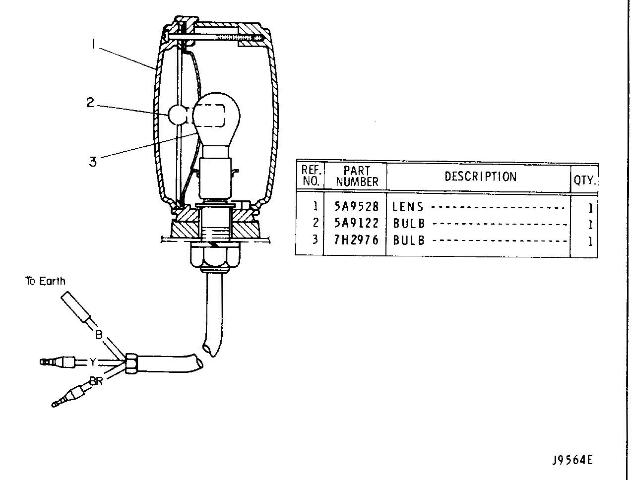 3Y-1735: ЛАМПА ПРАВАЯ