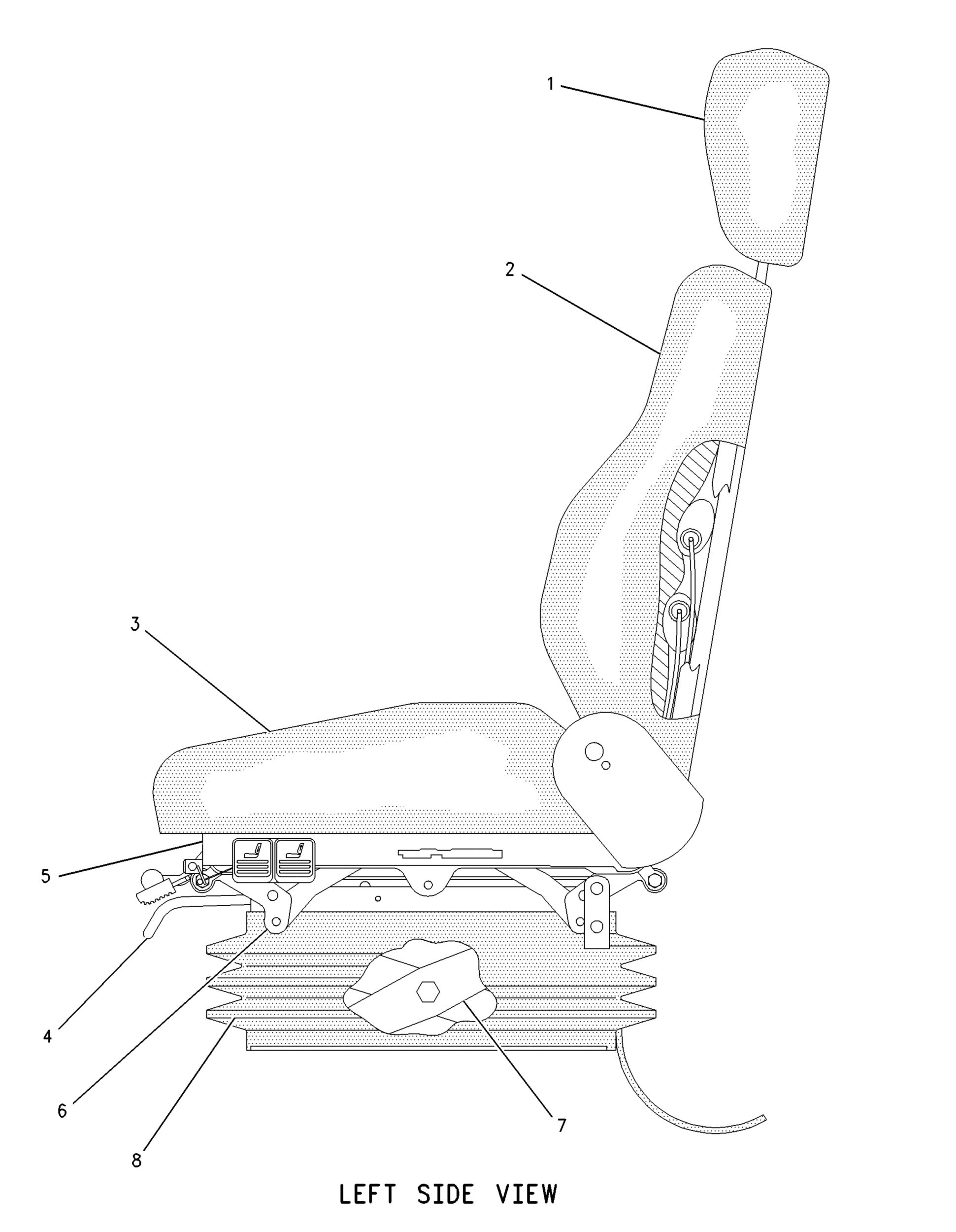 CAT Caterpillar Suspension Seat Replacement Cushion Kit, COMPACT WHEEL  LOADER #JTG
