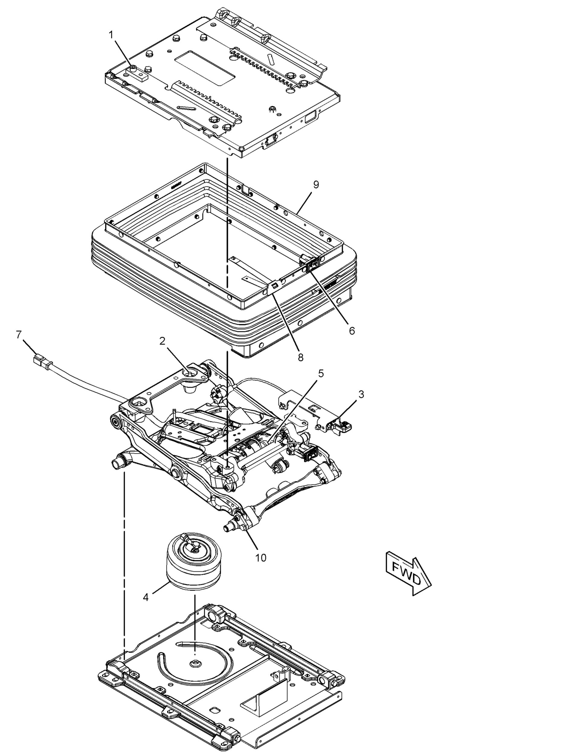 Подвеска в сборе — сиденье