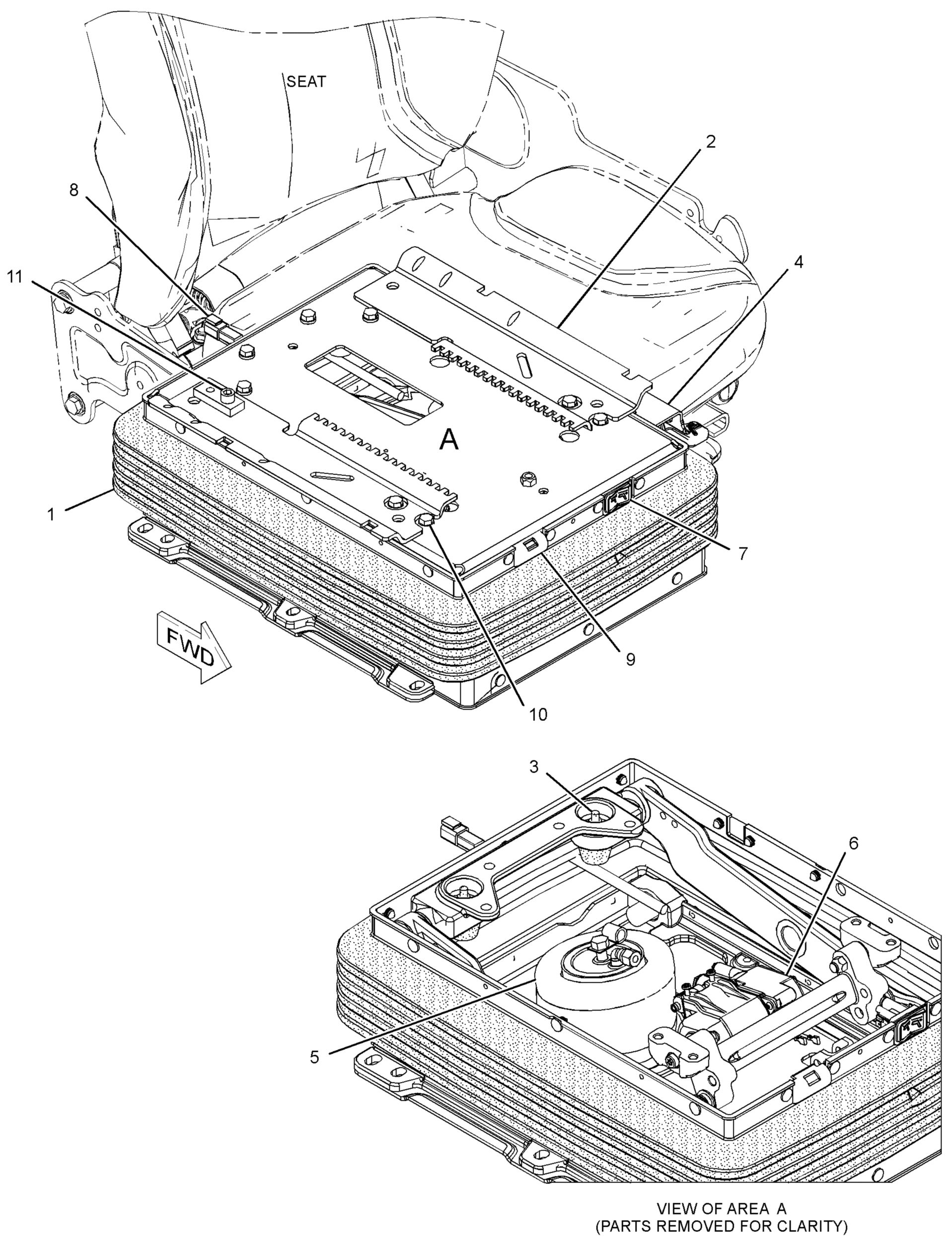 348-2409: Подвеска в сборе — сиденье