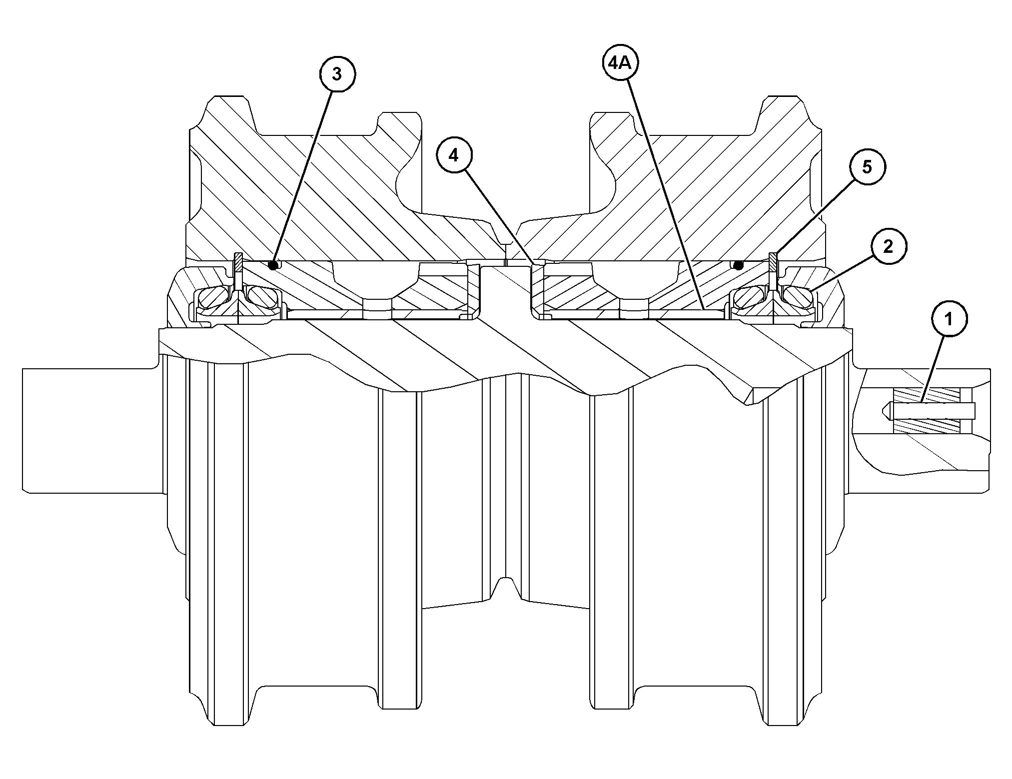 471-8572: Каток опорный двухребордный