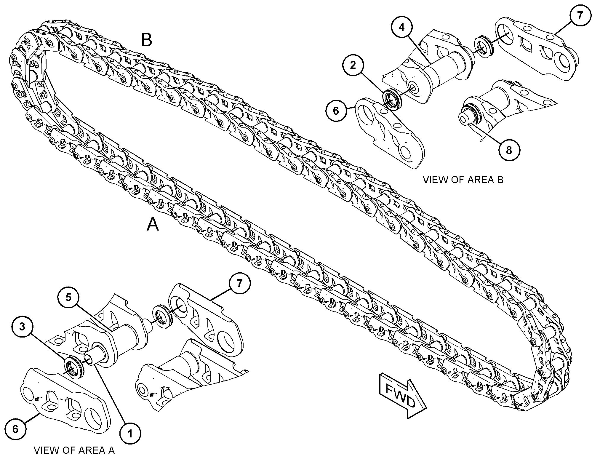 Звено гусеничной ленты в сборе