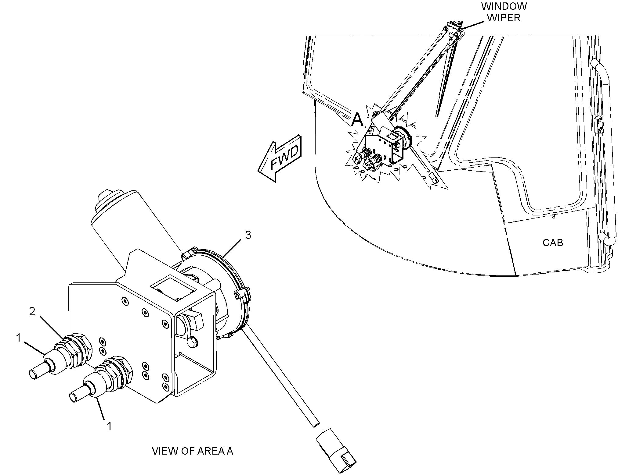 Электродвигатель стеклоочистителя