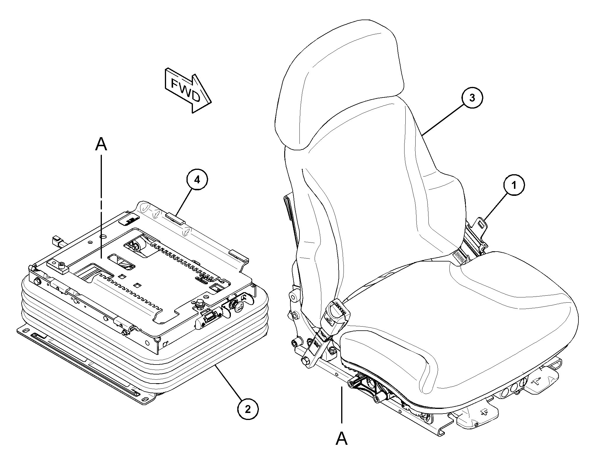 СИДЕНЬЕ С ПОДВЕСКОЙ