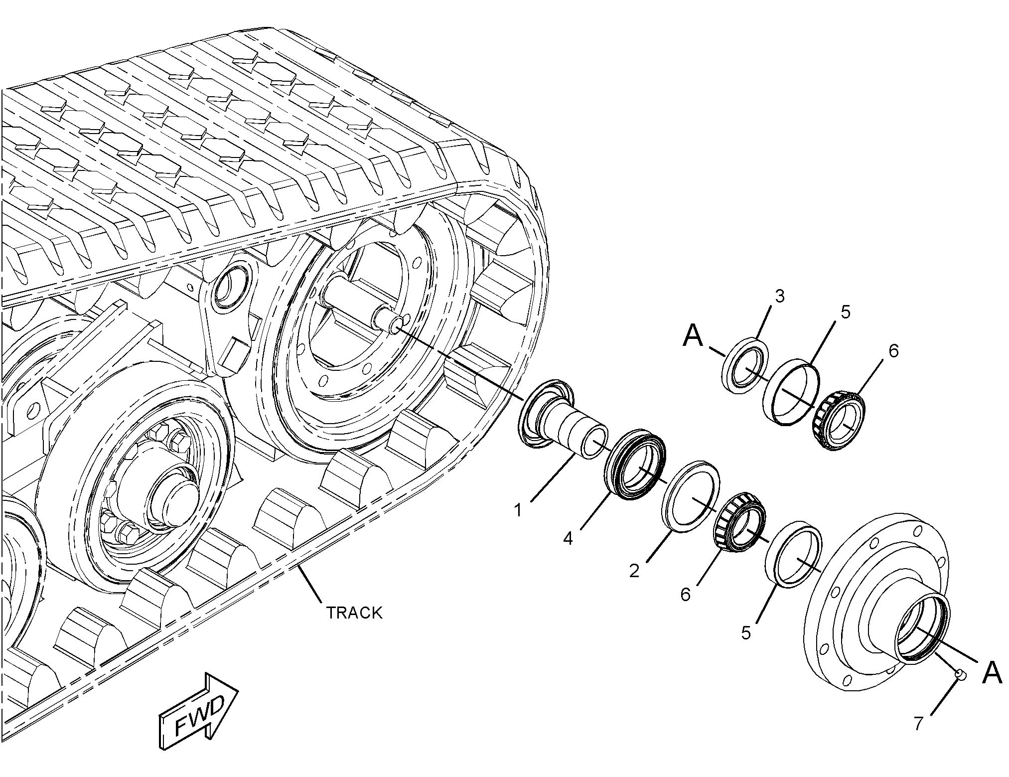 ОСЬ НАПРАВЛЯЮЩЕГО КОЛЕСА