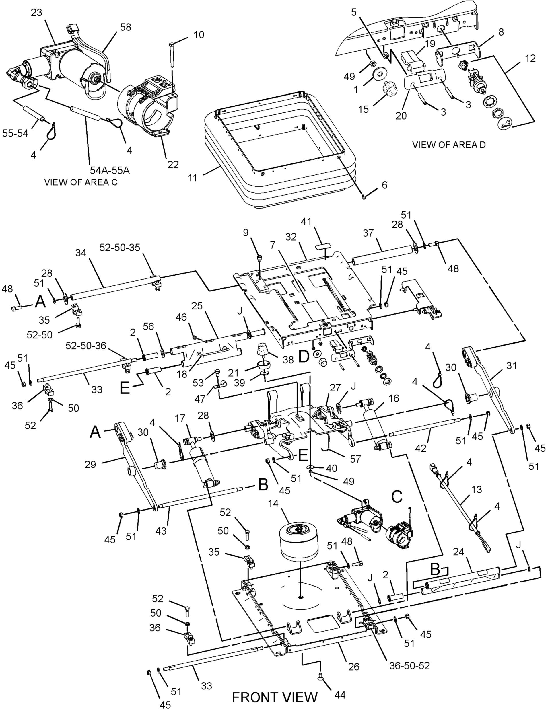 291-7971: Подвеска в сборе — сиденье