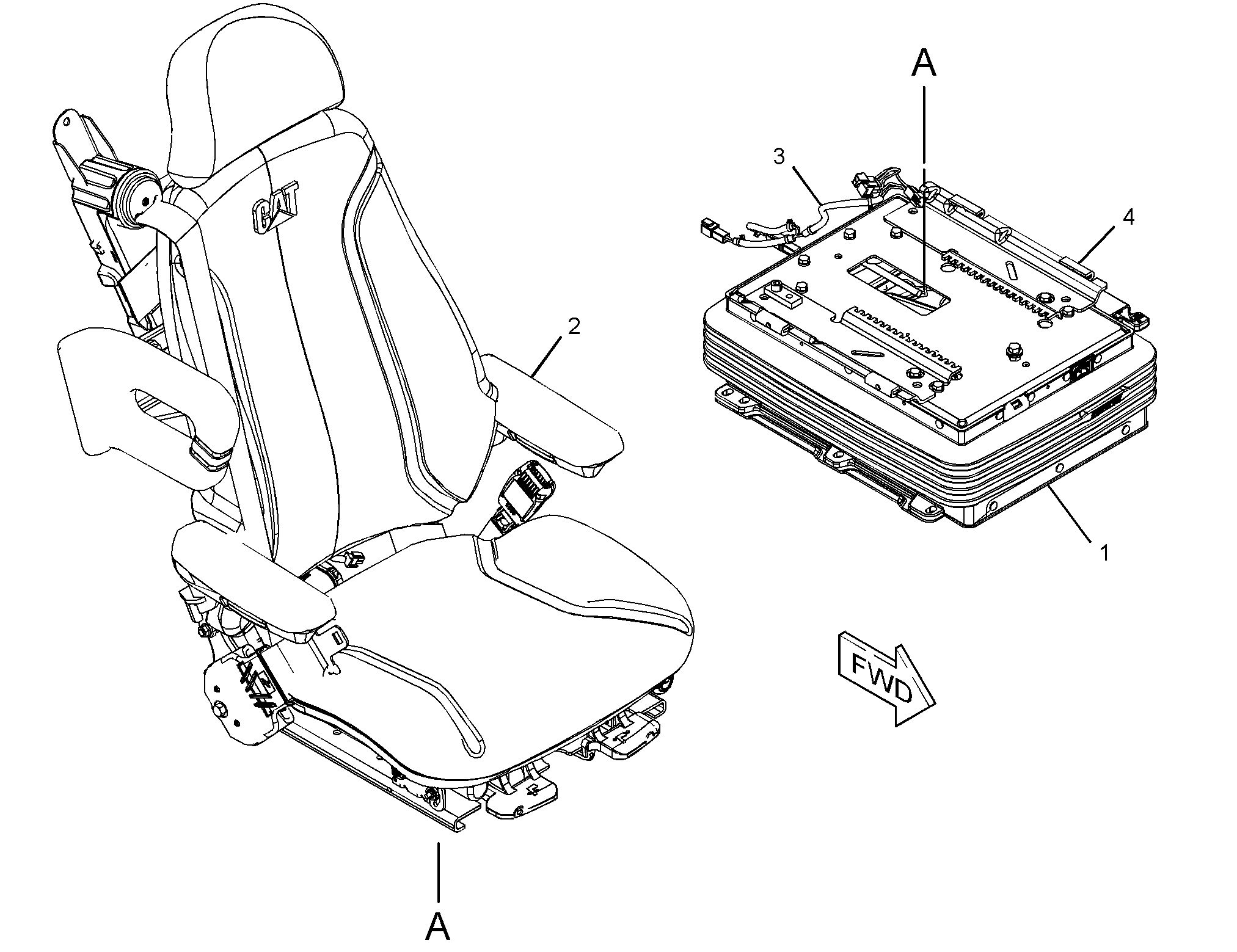 358-3855: СИДЕНЬЕ С ПОДВЕСКОЙ