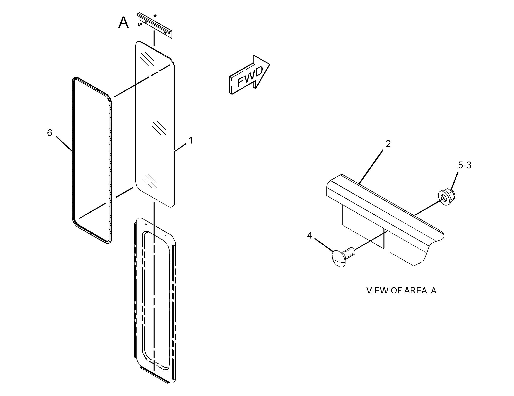 Зеркало в сборе