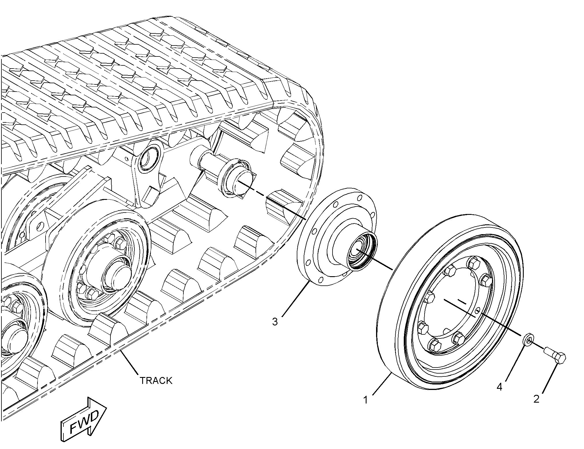Переднее направляющее колесо