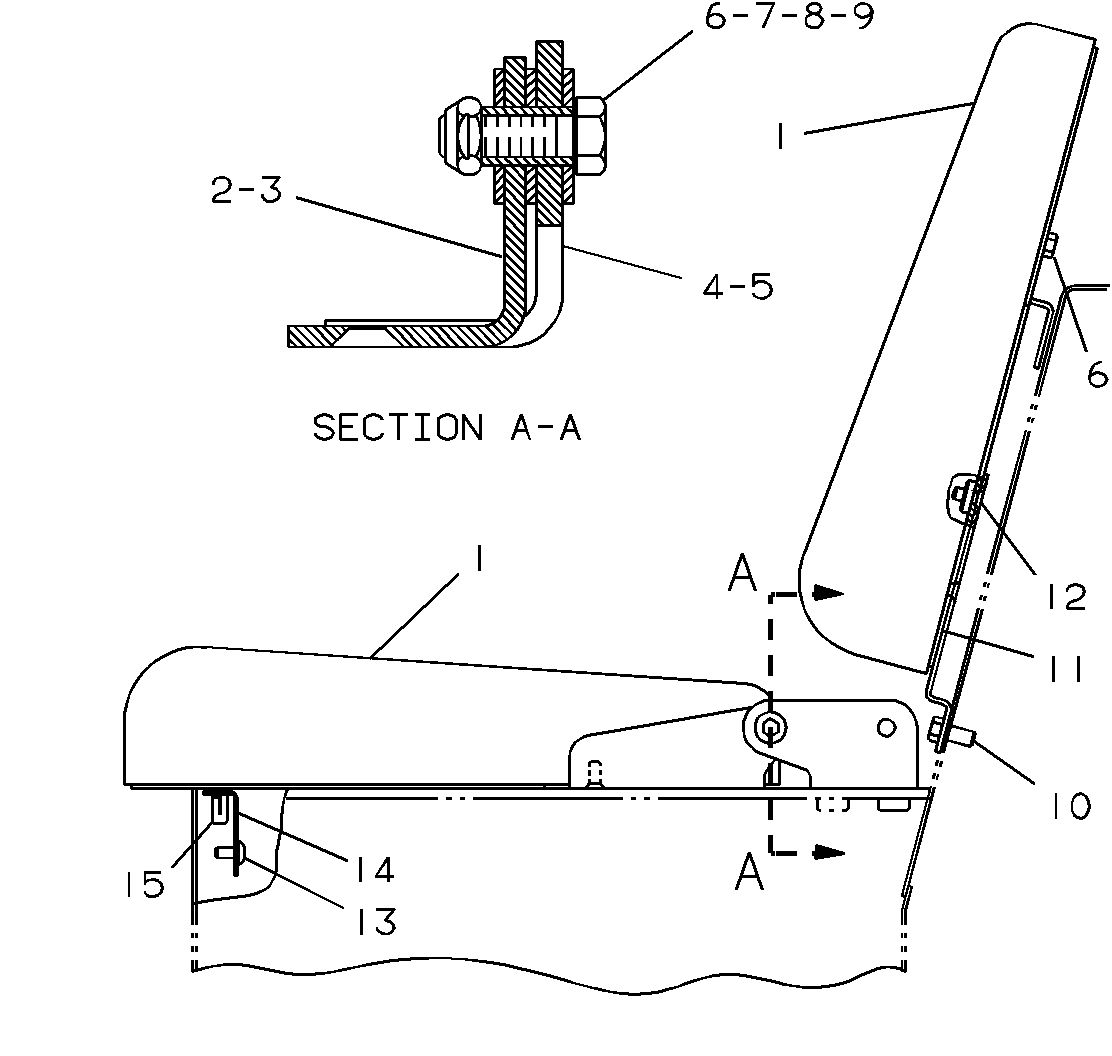 8W-2967: Сиденье в сборе (пассажирское)