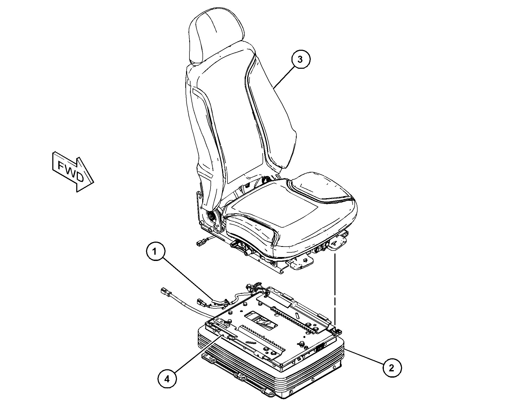 489-1166: Подрессоренное сиденье