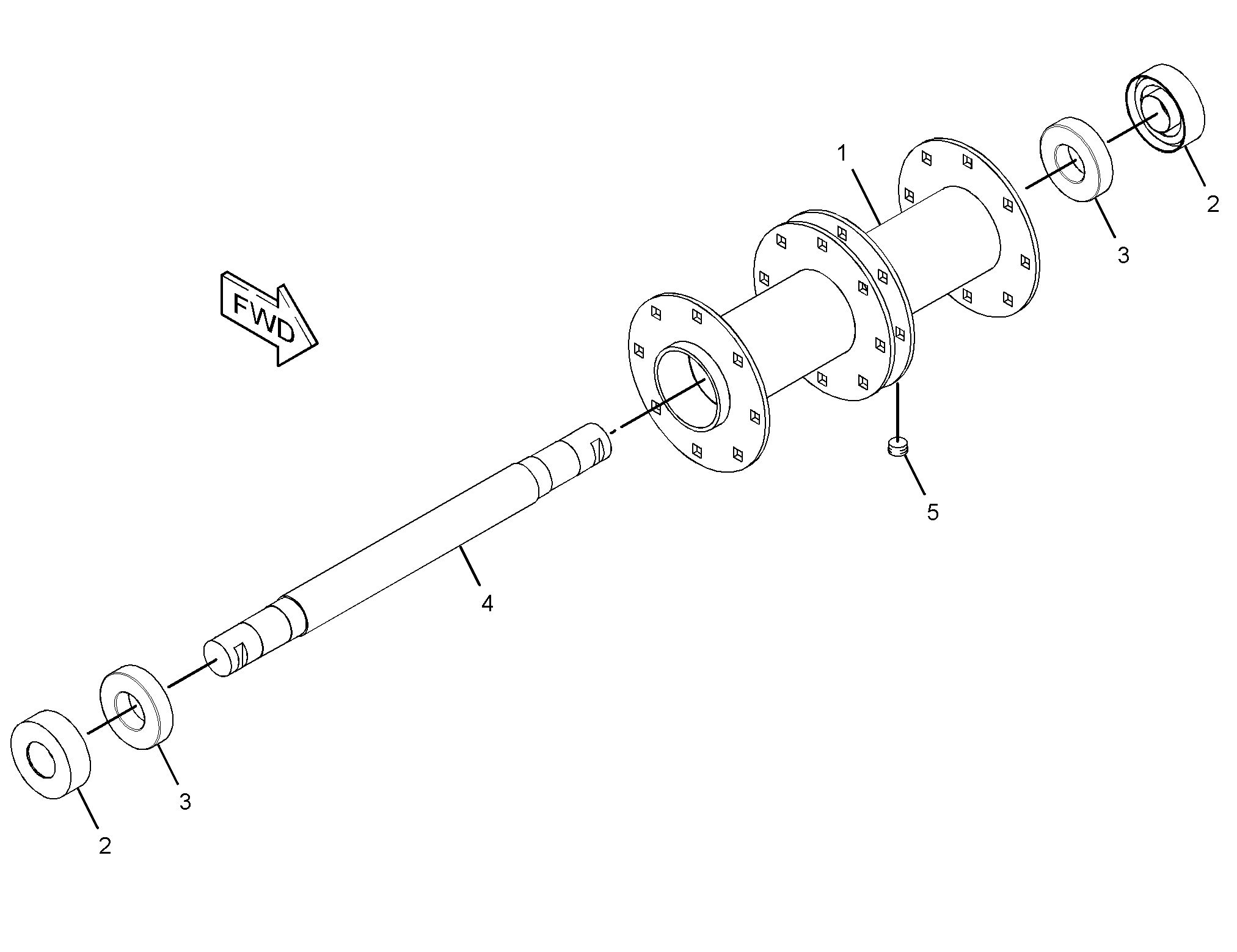 Блок моста ходовых колес