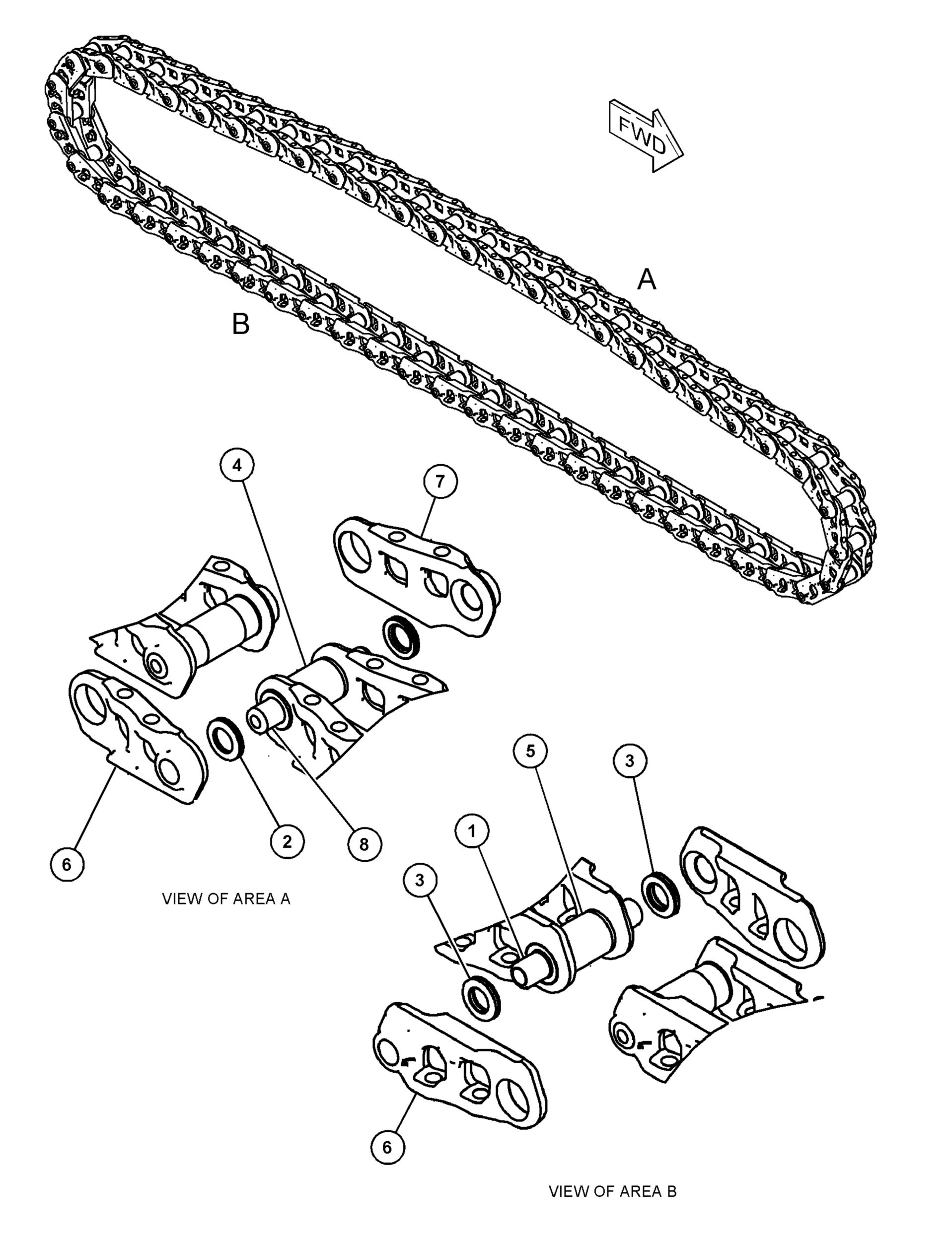 Звено гусеничной ленты в сборе