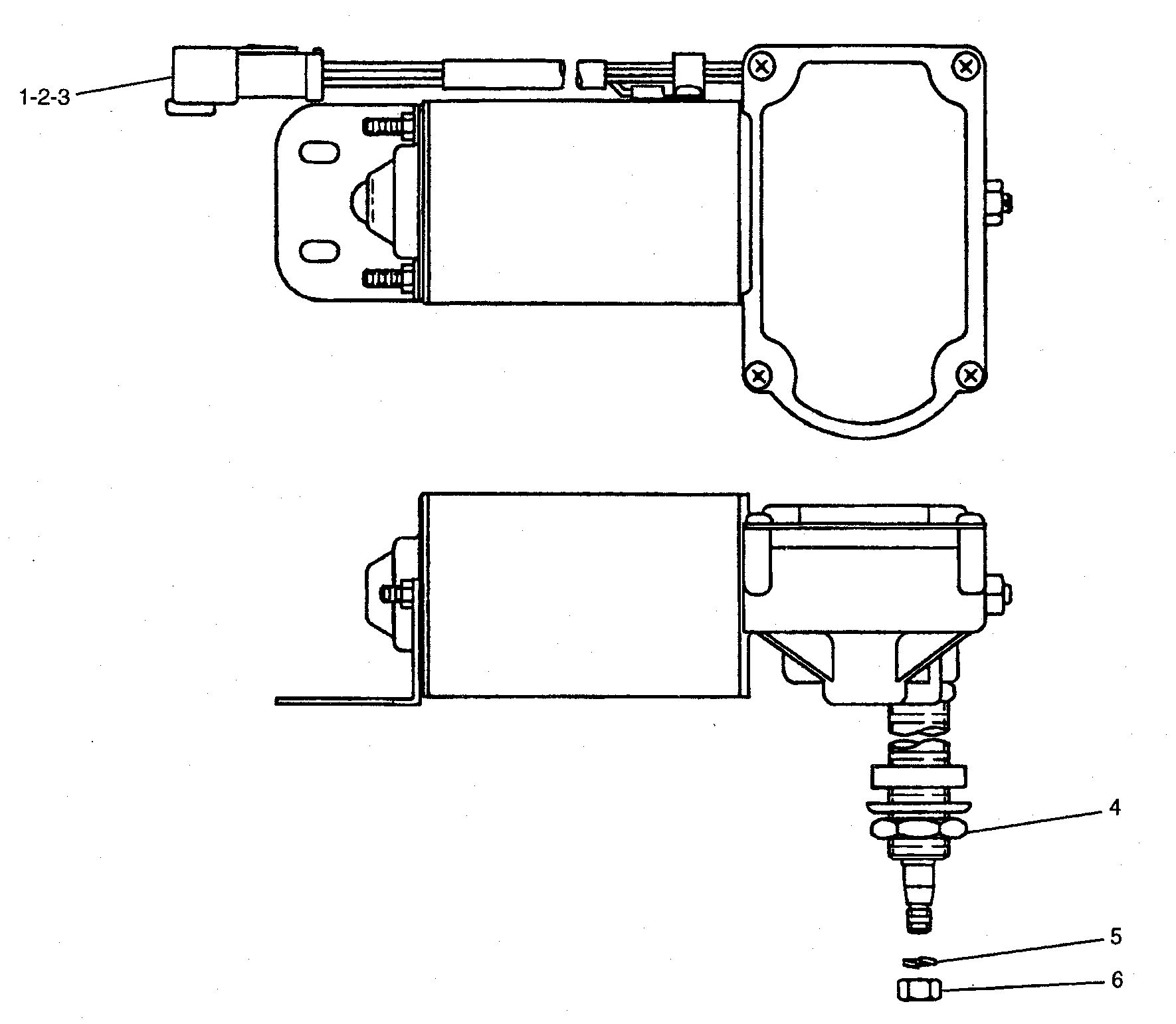 Электродвигатель стеклоочистителя в сборе