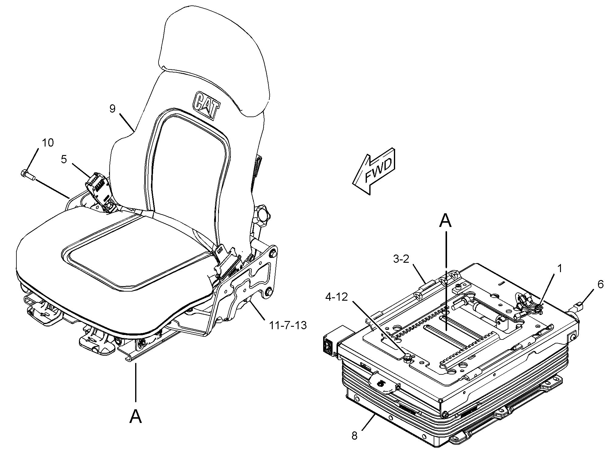 365-3021: СИДЕНЬЕ С ПОДВЕСКОЙ