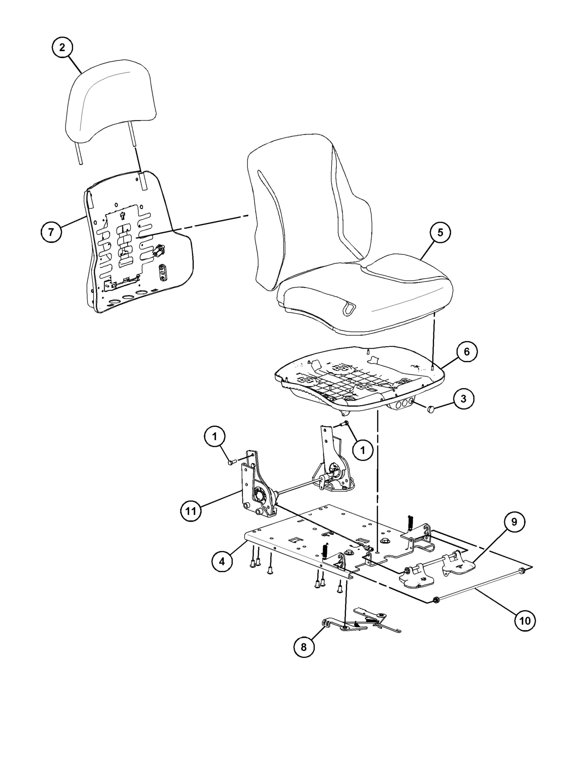 Сиденье оператора кабины