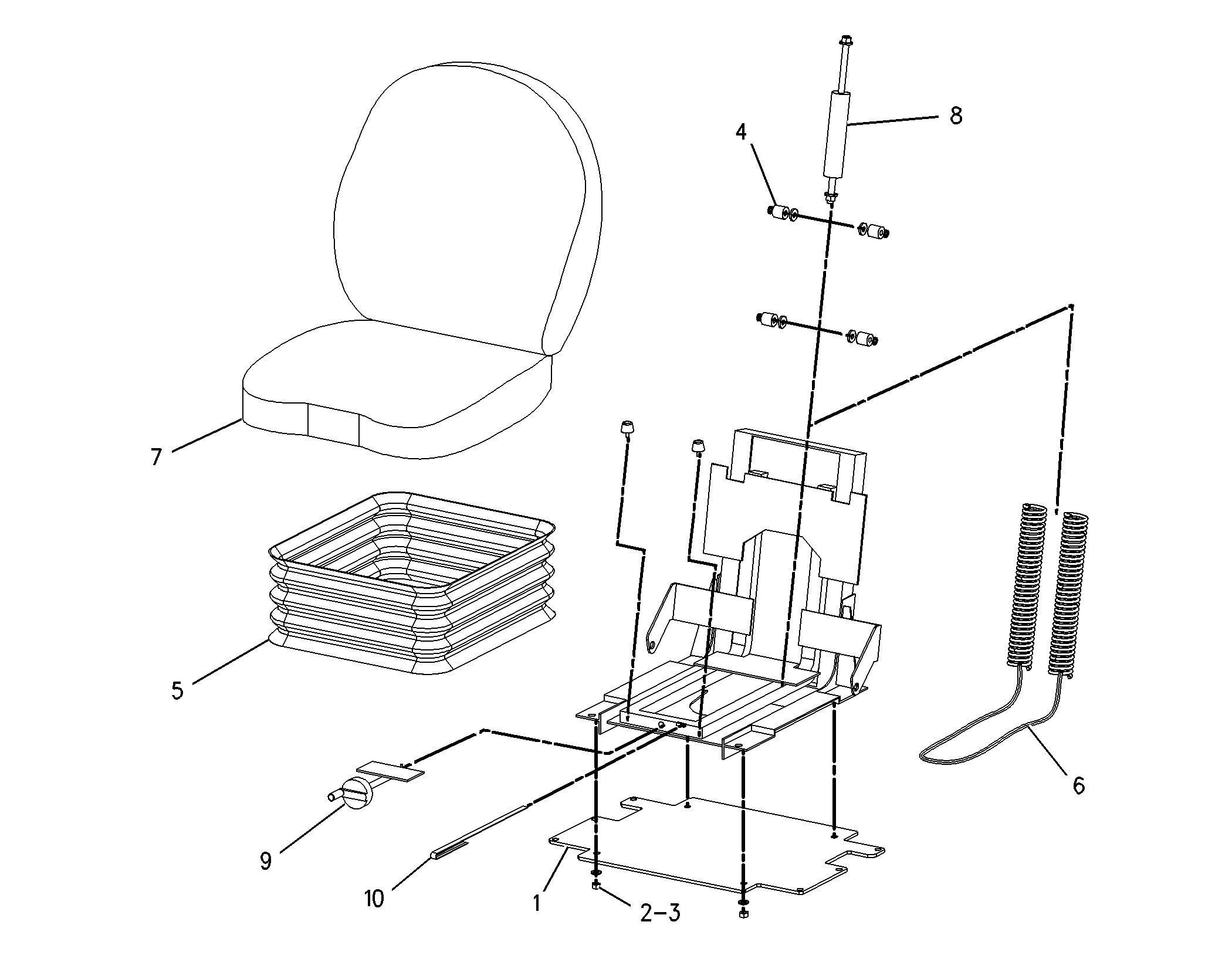 165-0235: СИДЕНЬЕ С ПОДВЕСКОЙ