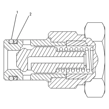 129-1101: 25.4mm 六角尺寸燃油濾清器底座止回閥