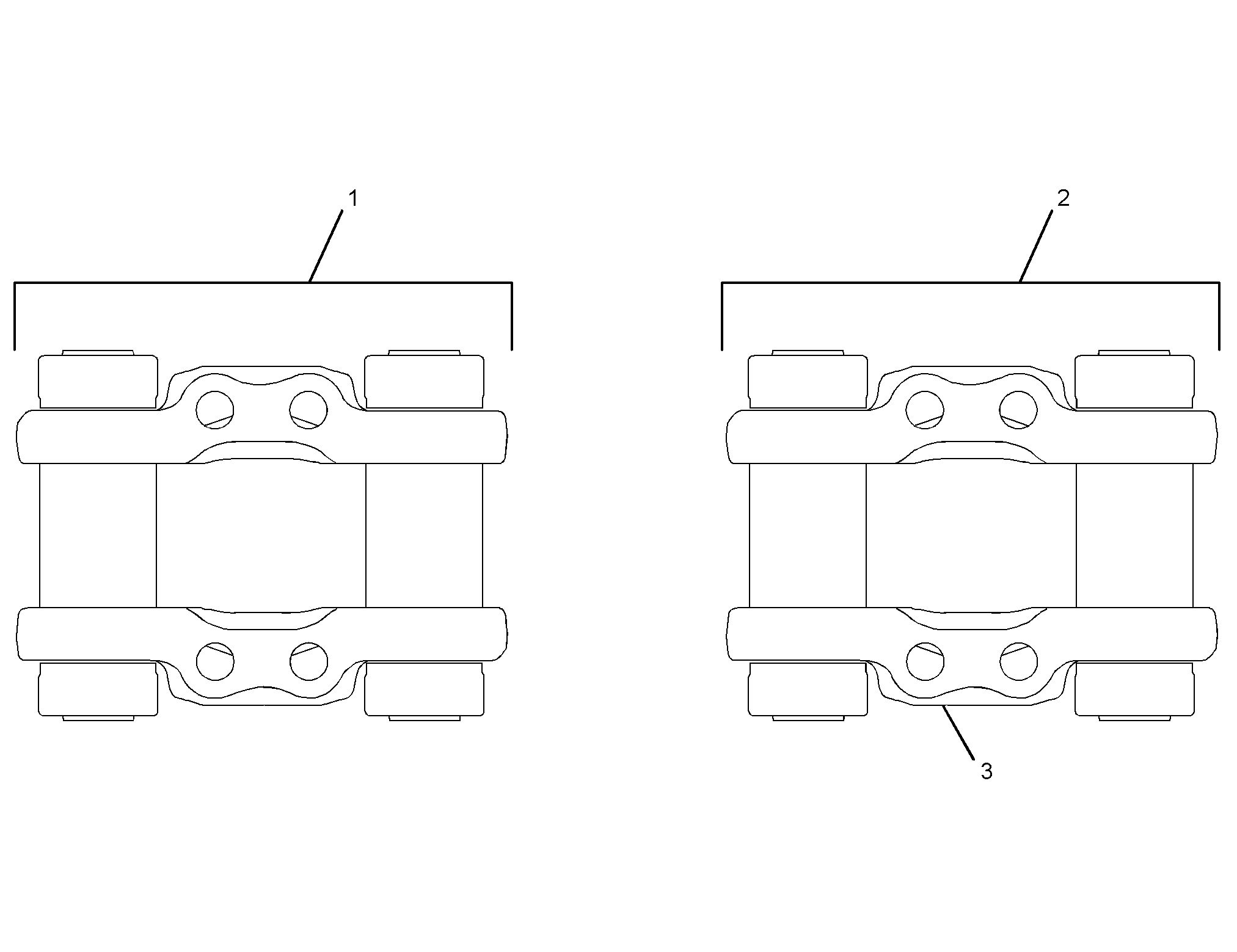 Звено гусеницы в сборе