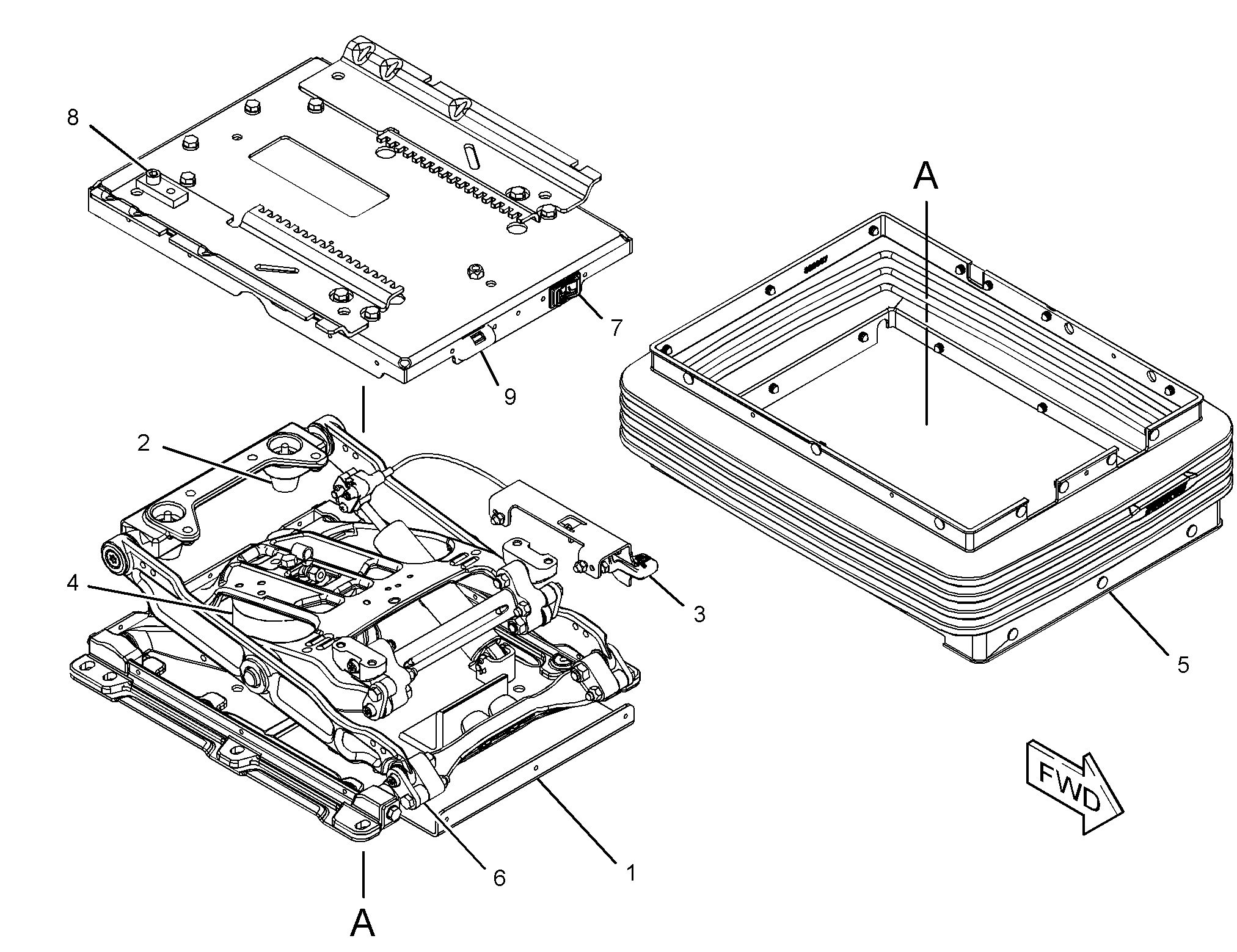 Подвеска в сборе — сиденье