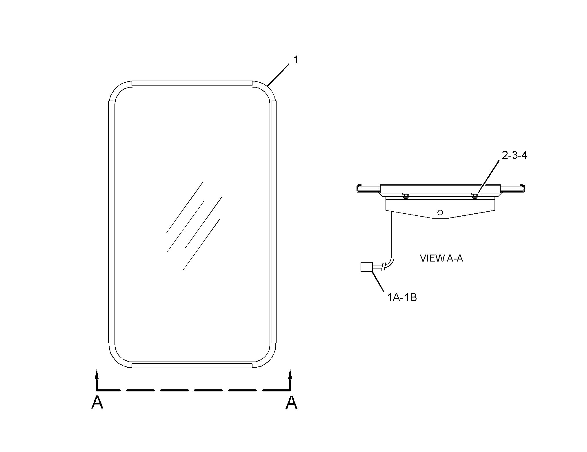 300-0560: Зеркало заднего вида